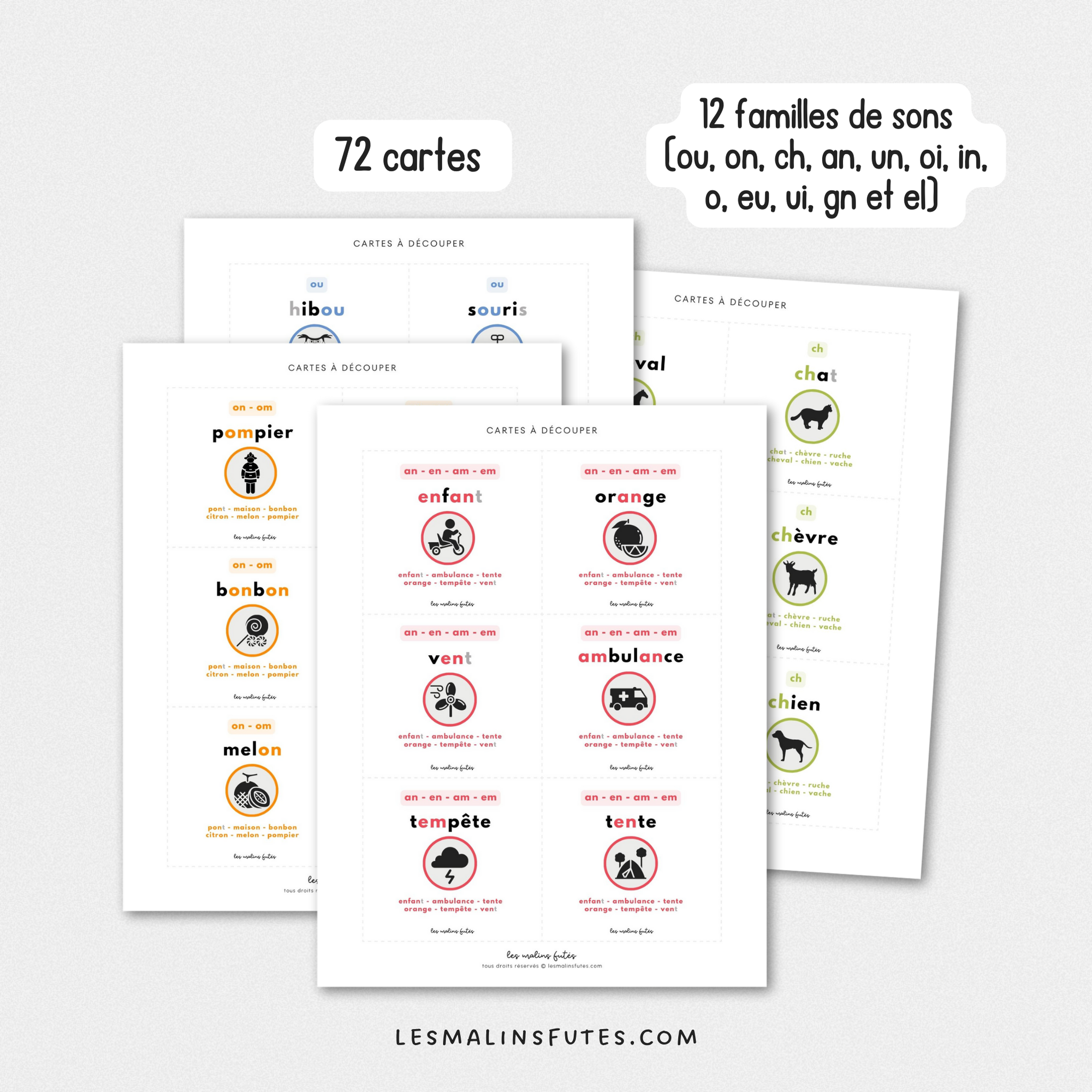 Jeu des sons - Les 7 familles pour le 1er cycle du primaire. Les Malins Futés