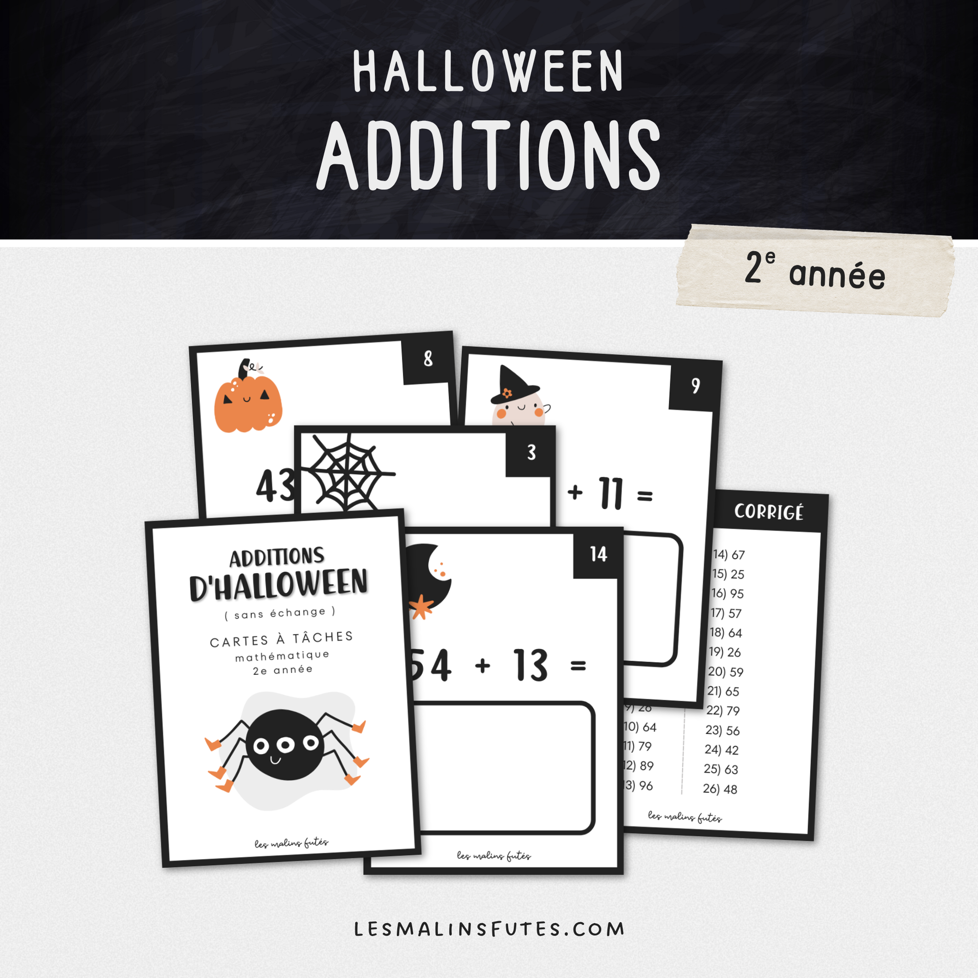 Additions d'Halloween - 2e année. Les Malins Futés
