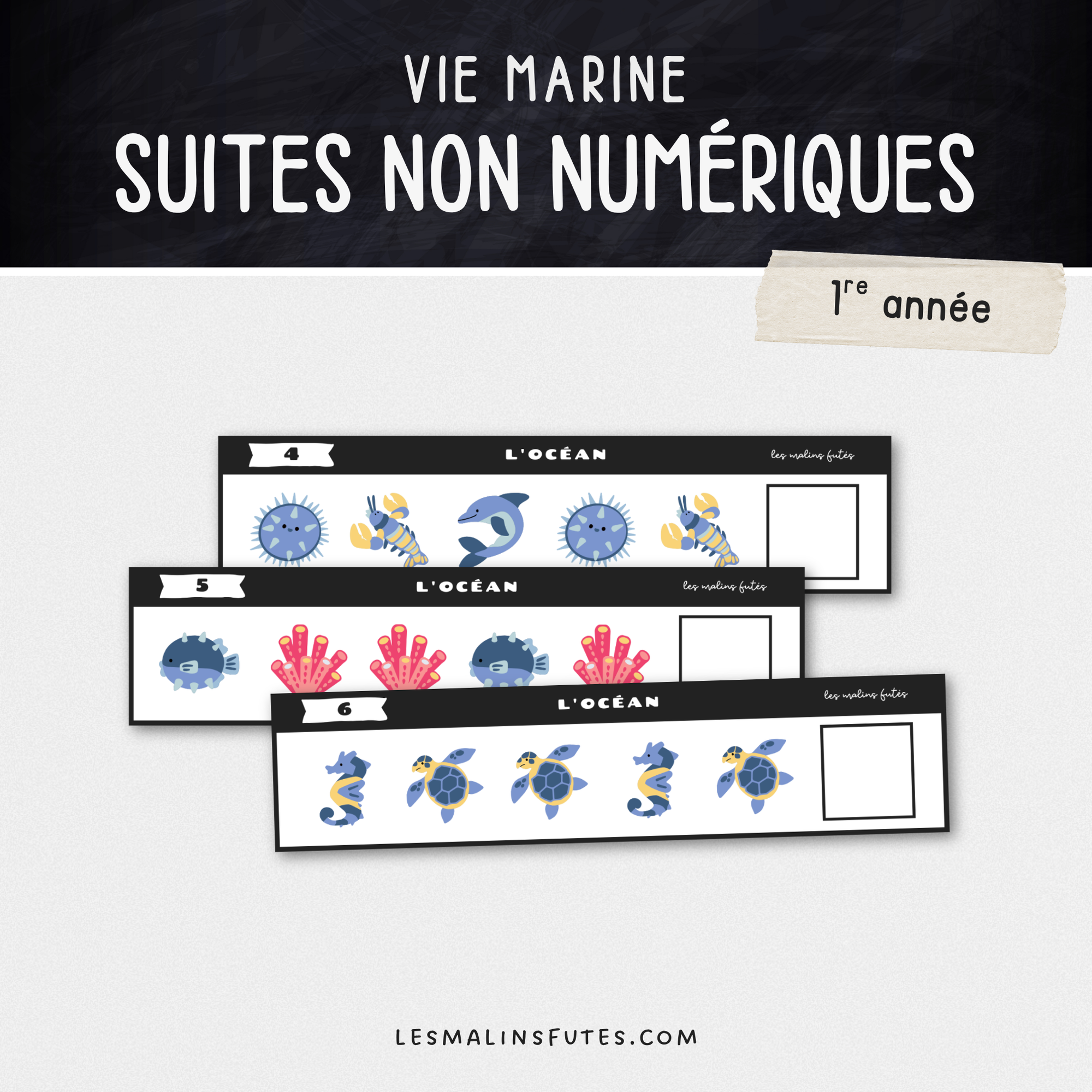 Les suites non numériques - L'océan. Les Malins Futés