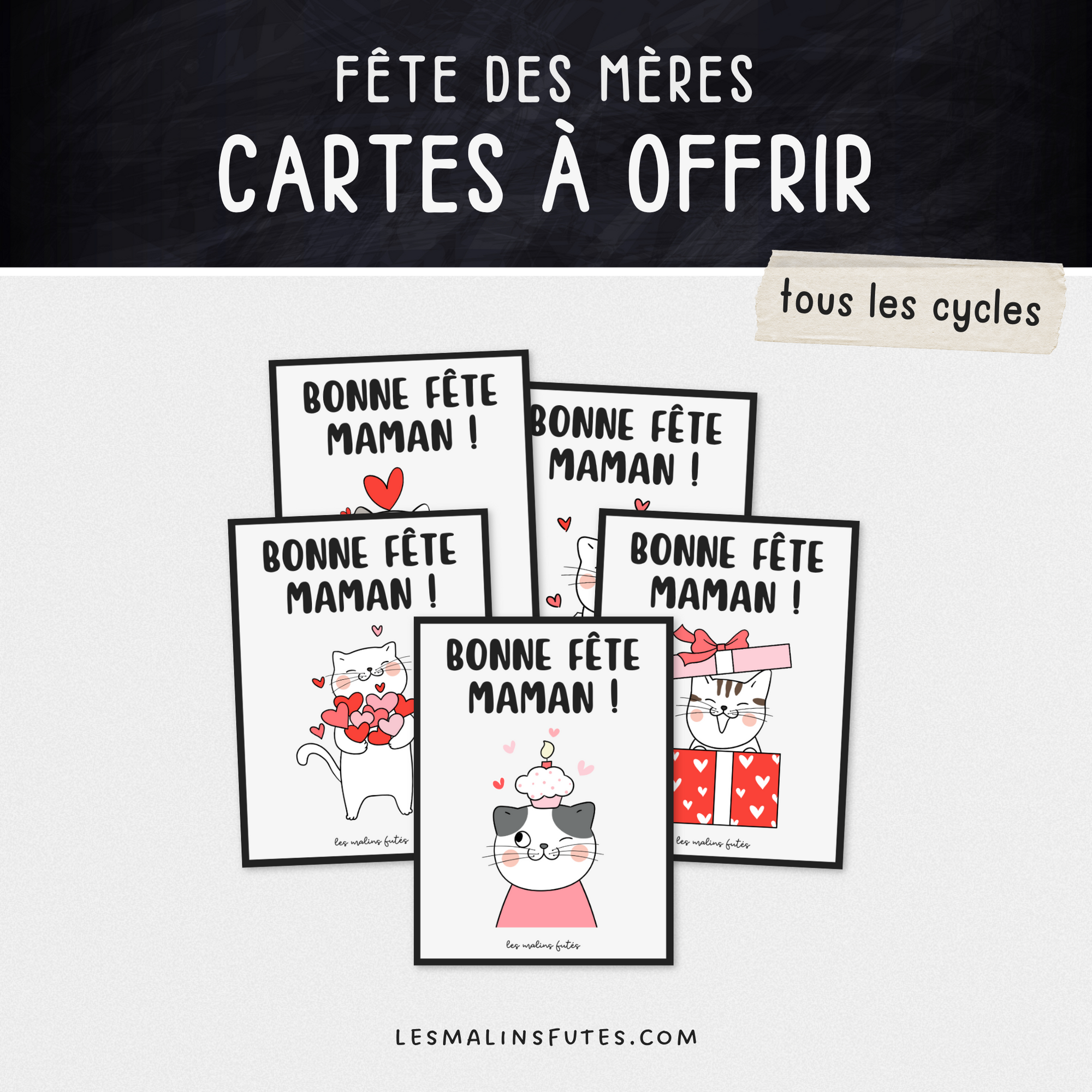 Cartes à offrir pour la fête des Mères. Les Malins Futés