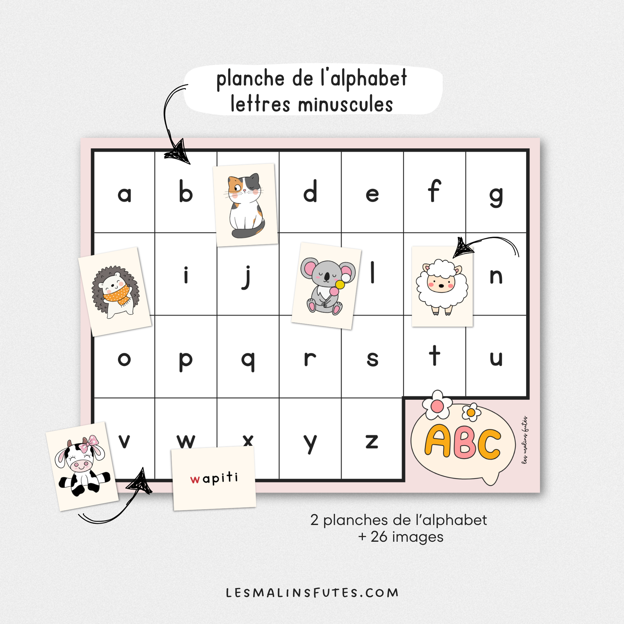 L'alphabet en images. Atelier de manipulation. Les Malins Futés