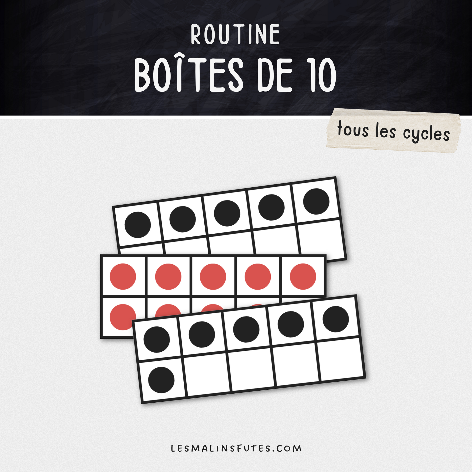 Boîtes de 10 à découper et à travailler dans les routines du matin. Les Malins Futés