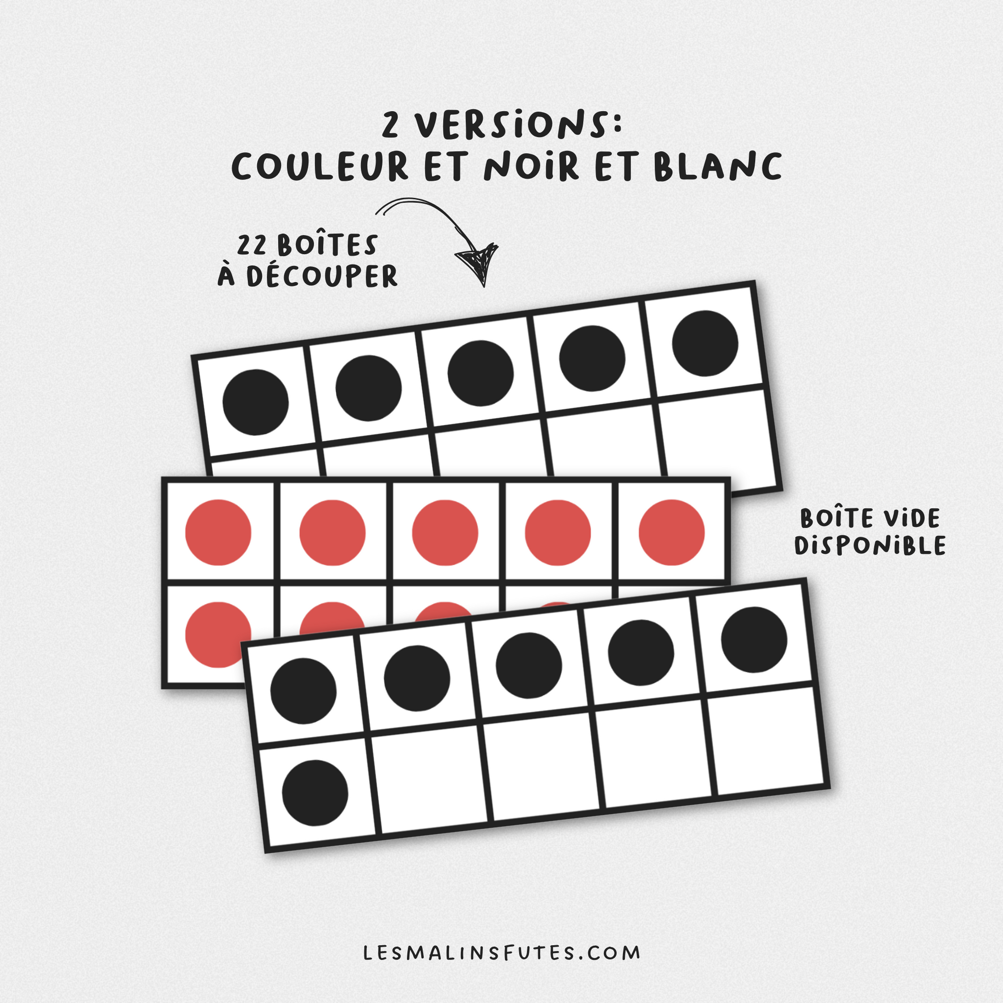 Boîtes de 10 à découper et à travailler dans les routines du matin. Les Malins Futés