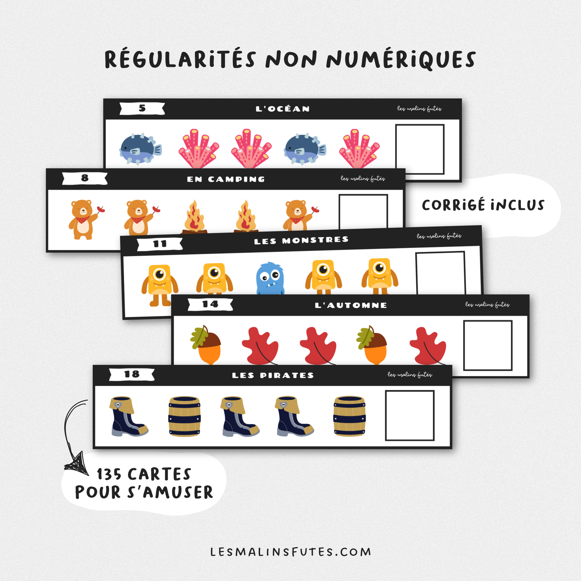 Ensemble/Bundle sur les suites non numériques. Les Malins Futés