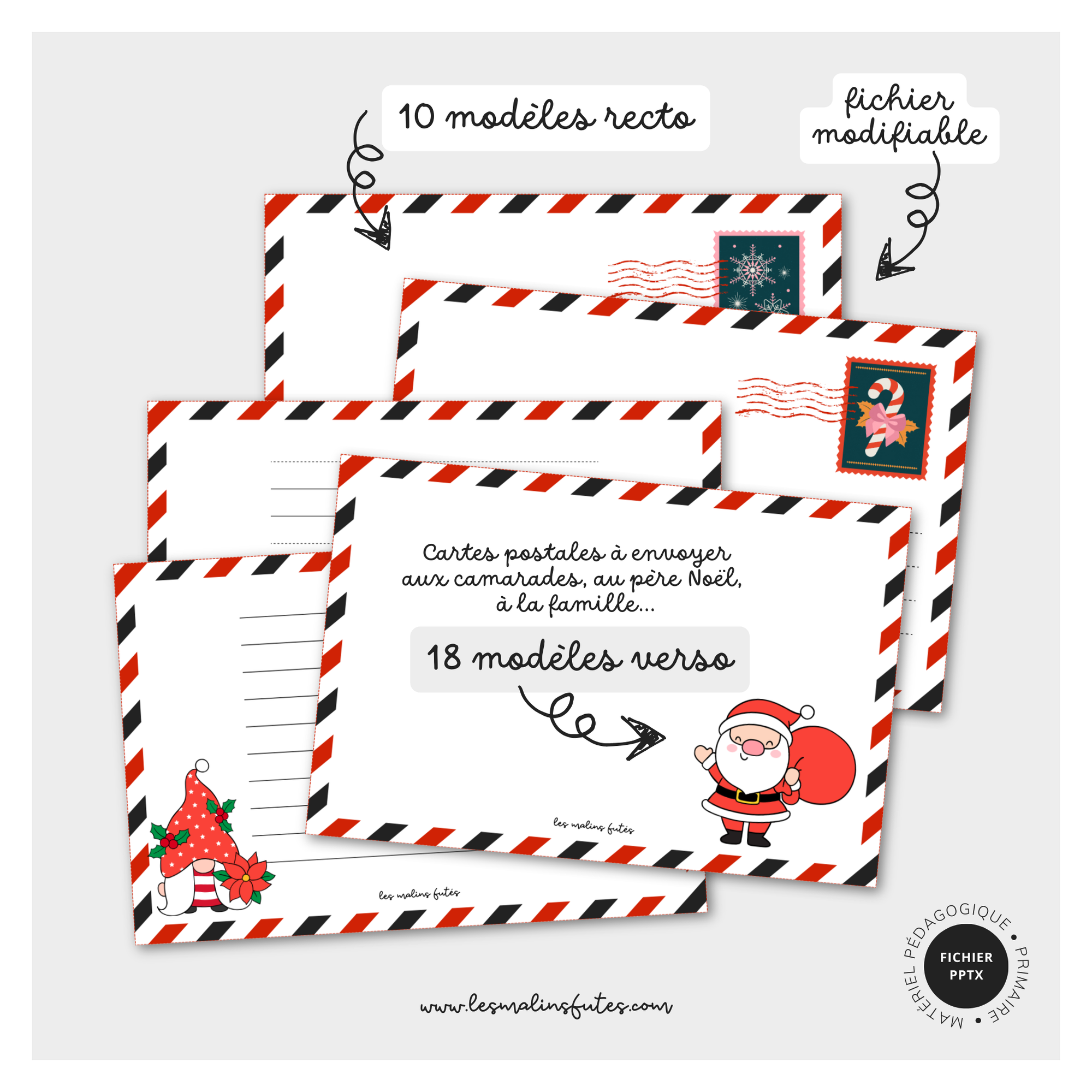Ma carte postale pour toi ! Noël. Les Malins Futés