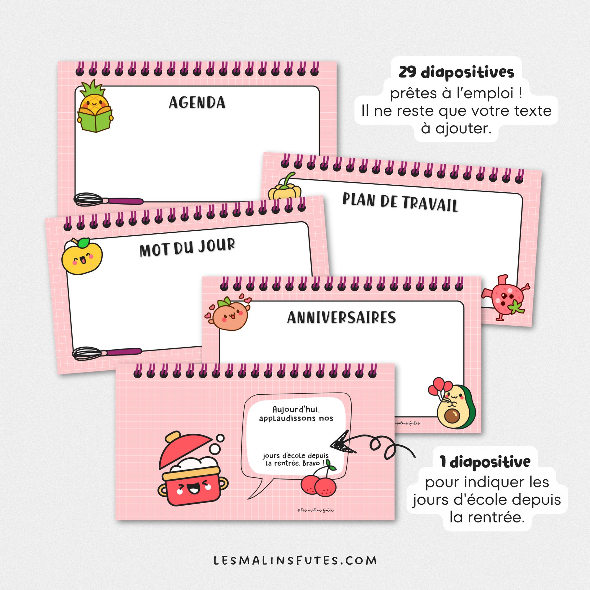 Diaporama du mois de mars sur le thème de l'alimentation. Les Malins Futés
