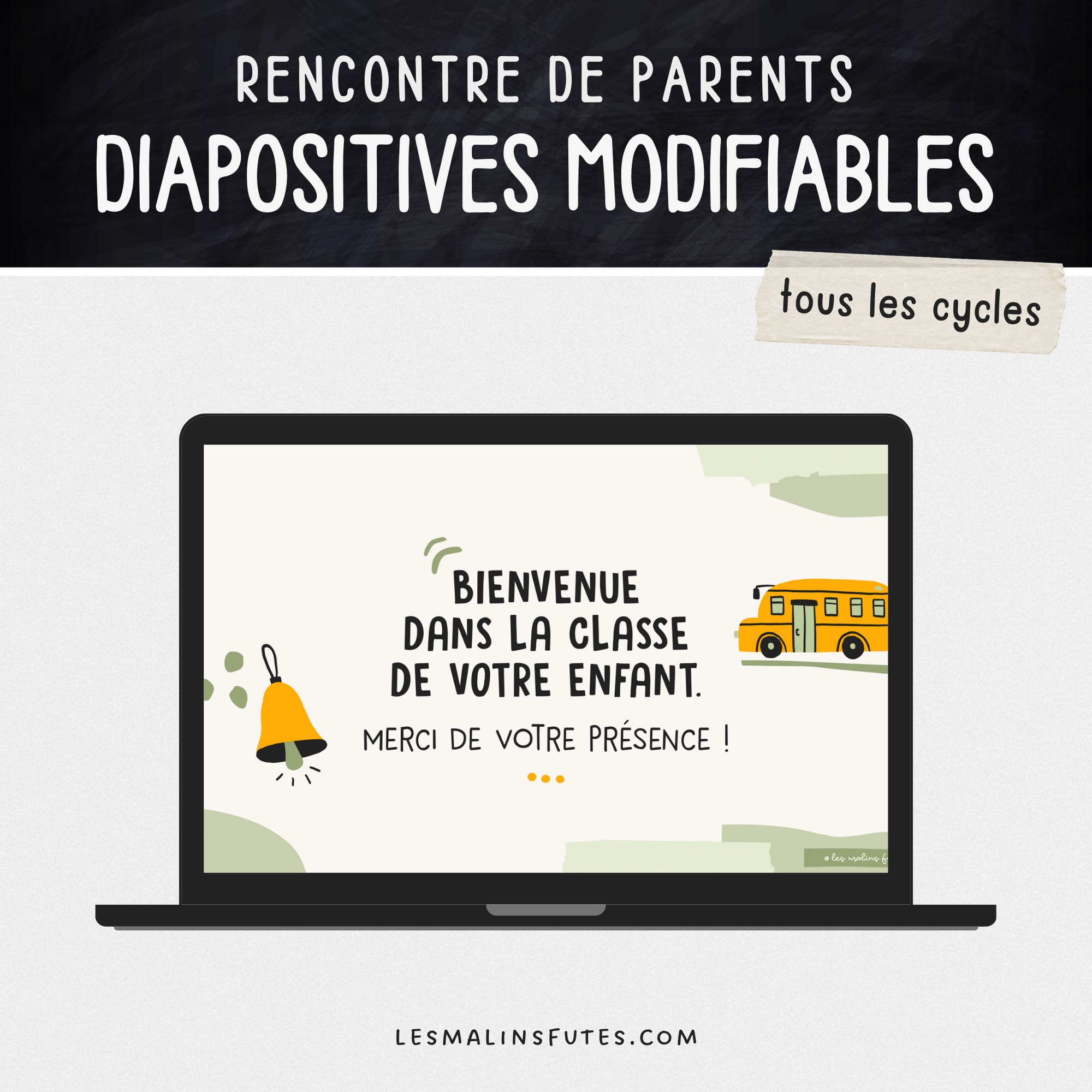 Rencontre de parents - présentation PowerPoint. Les Malins Futés