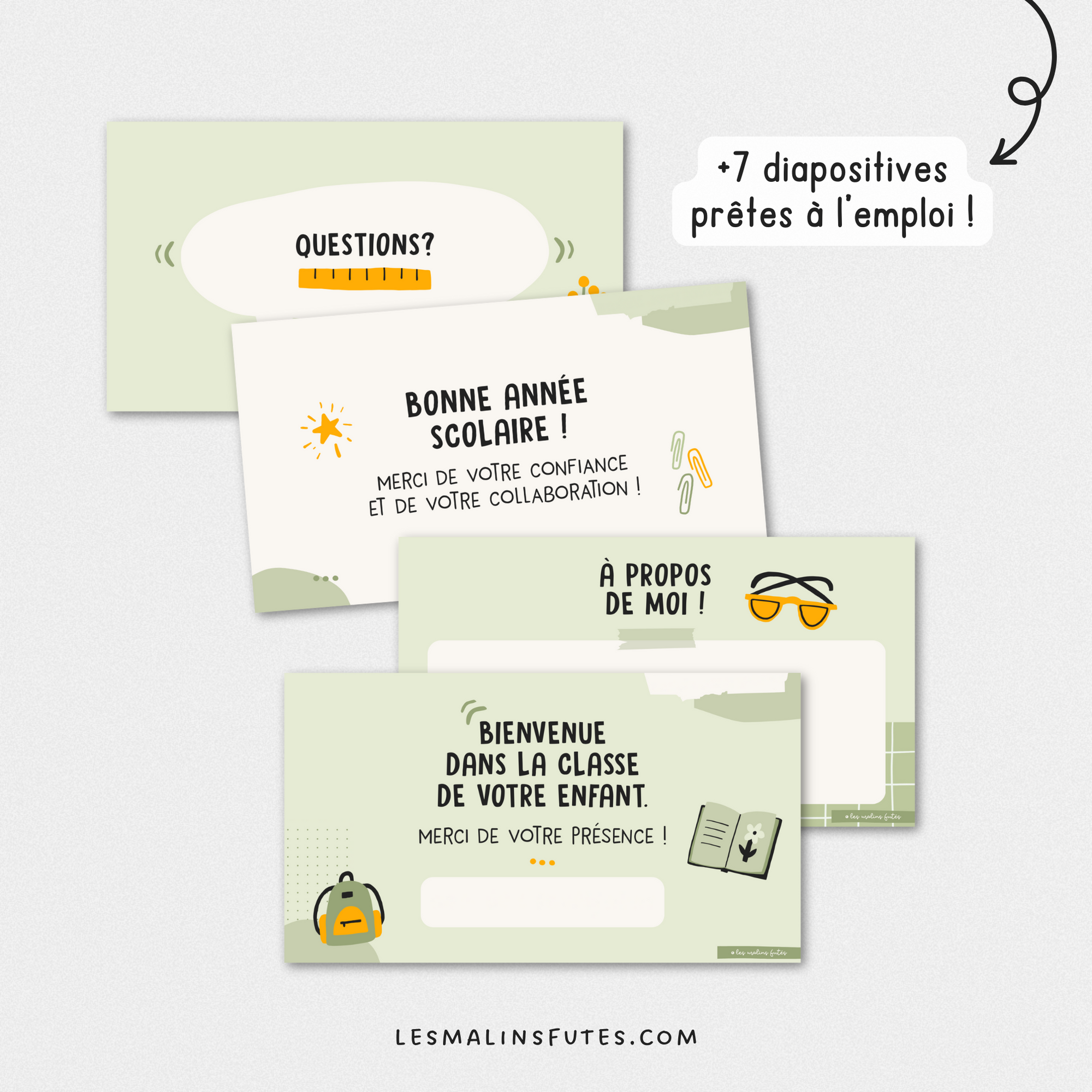 Rencontre de parents - présentation PowerPoint. Les Malins Futés