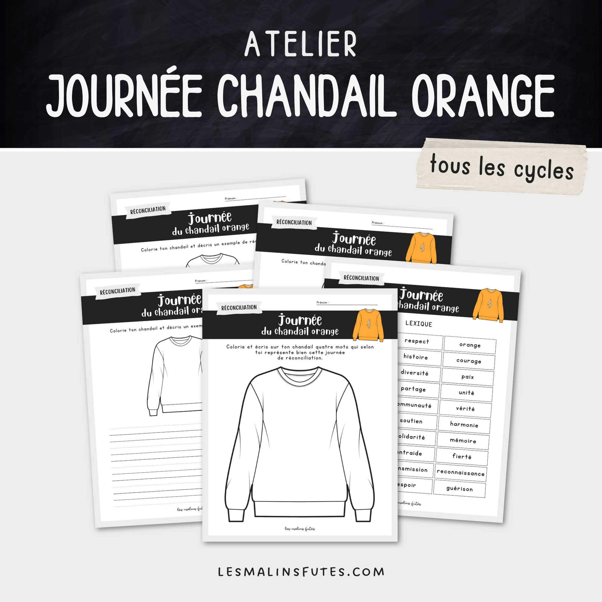 Journée chandail orange. Les Malins Futés