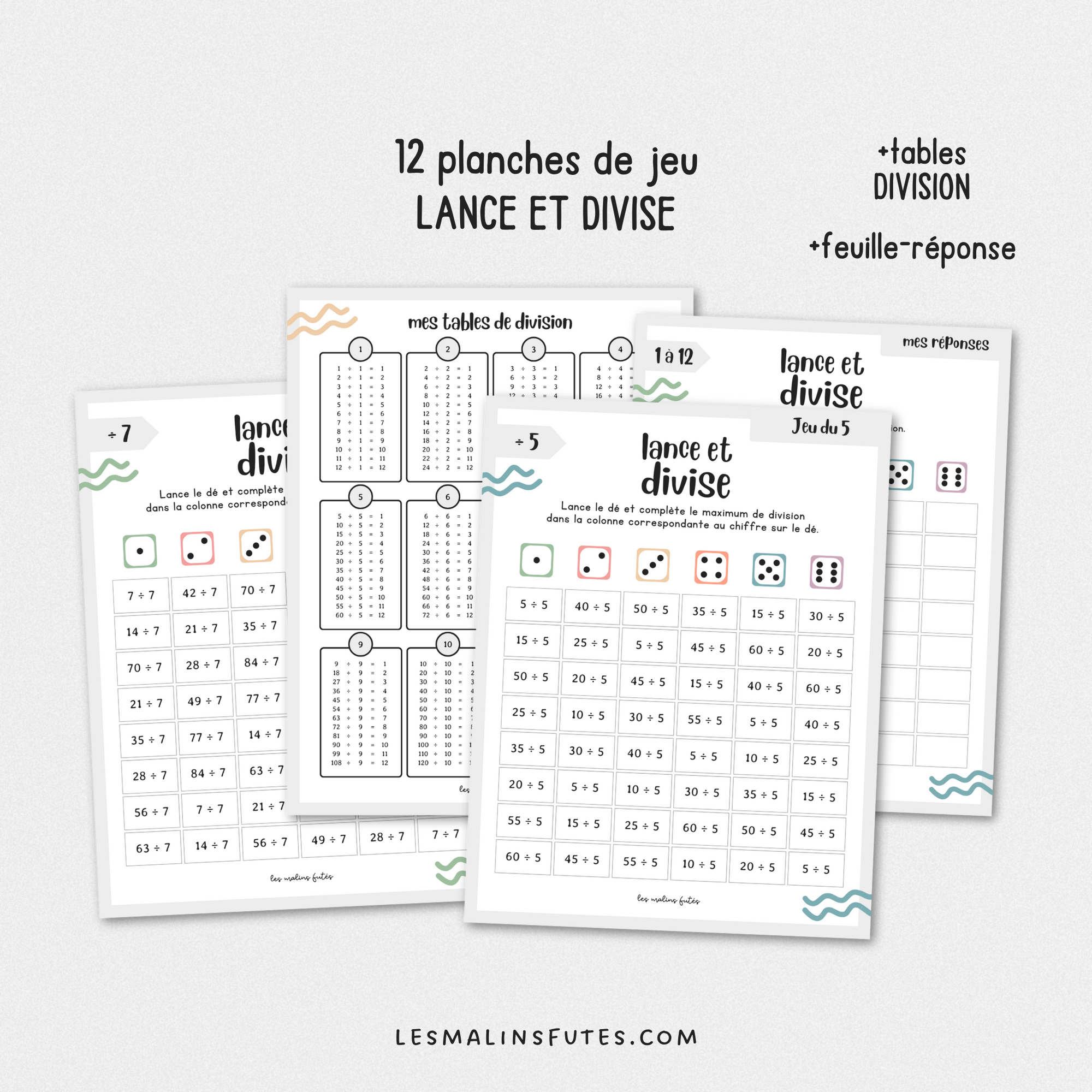 Lance et divise pour le 2e et le 3e cycle. Les Malins Futés