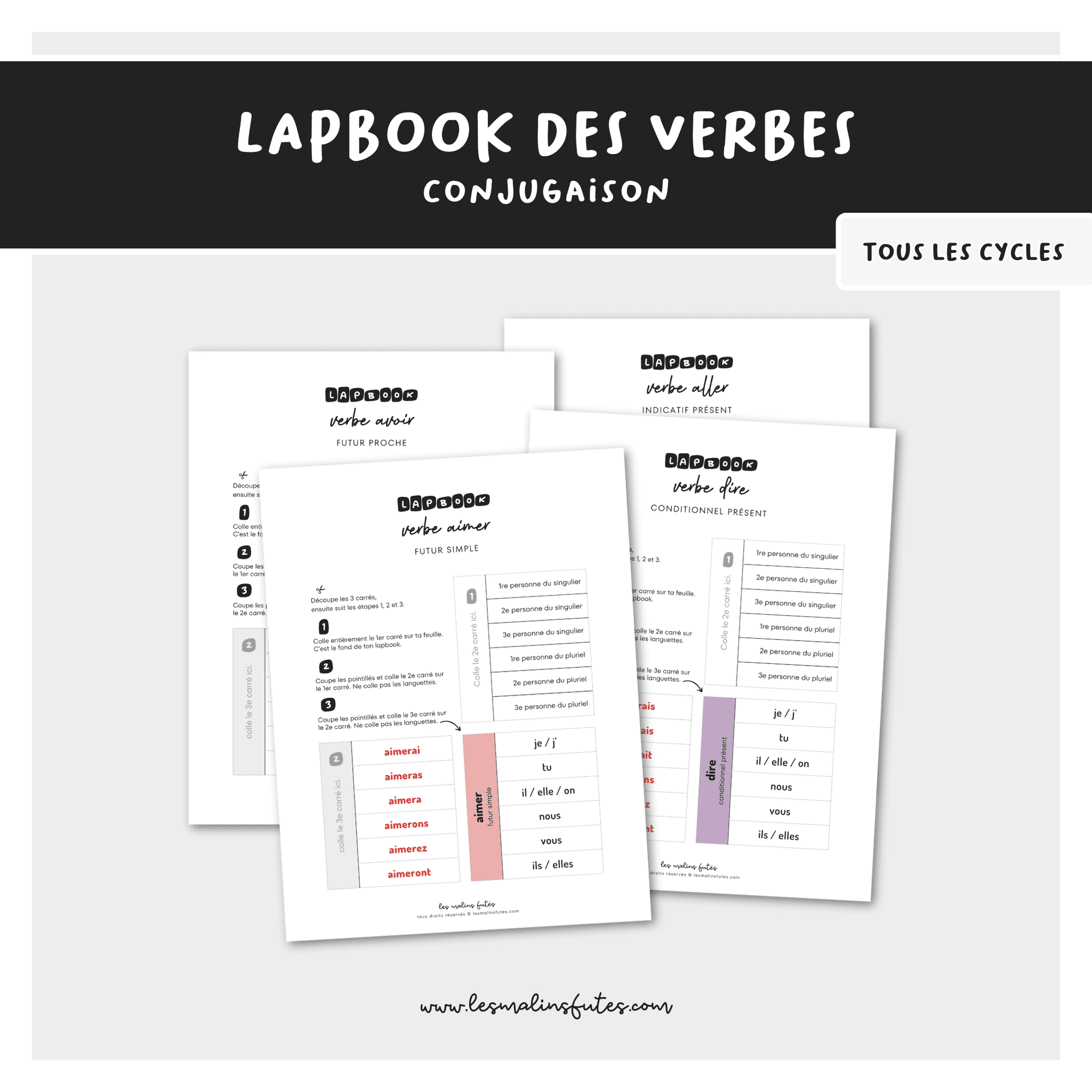 Lapbook des verbes - Les Malins Futés