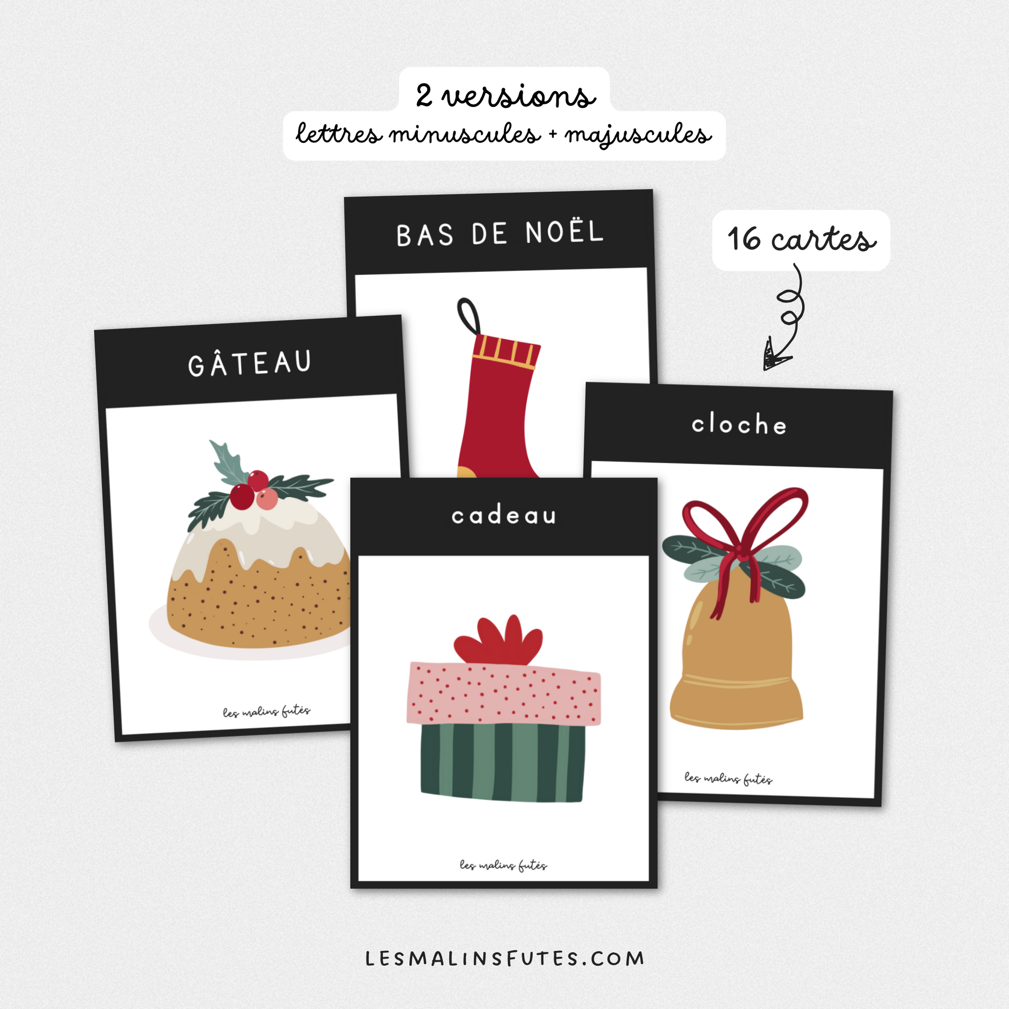 Vocabulaire illustré pour Noël. Les Malins Futés