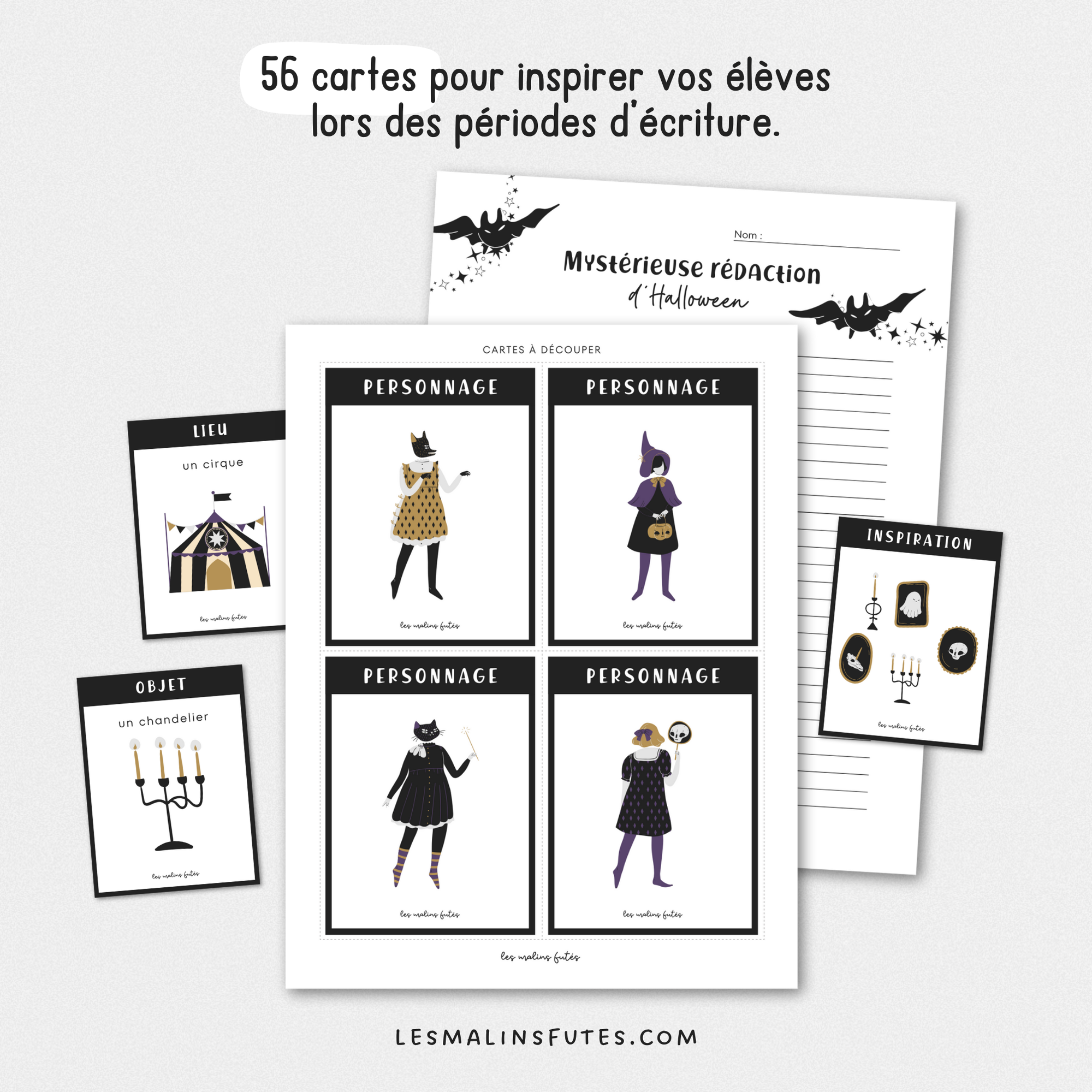 Mystérieuse rédaction d'Halloween. 2e et 3e cycle. Les Malins Futés