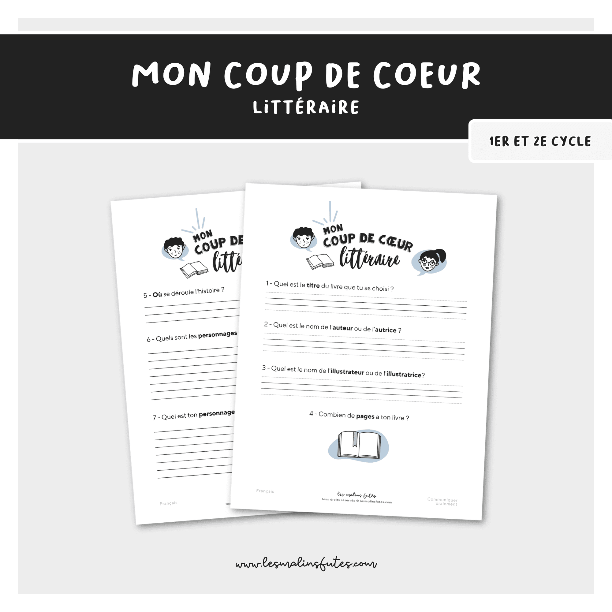 Présentation orale - Mon coup de cœur littéraire - Les Malins Futés