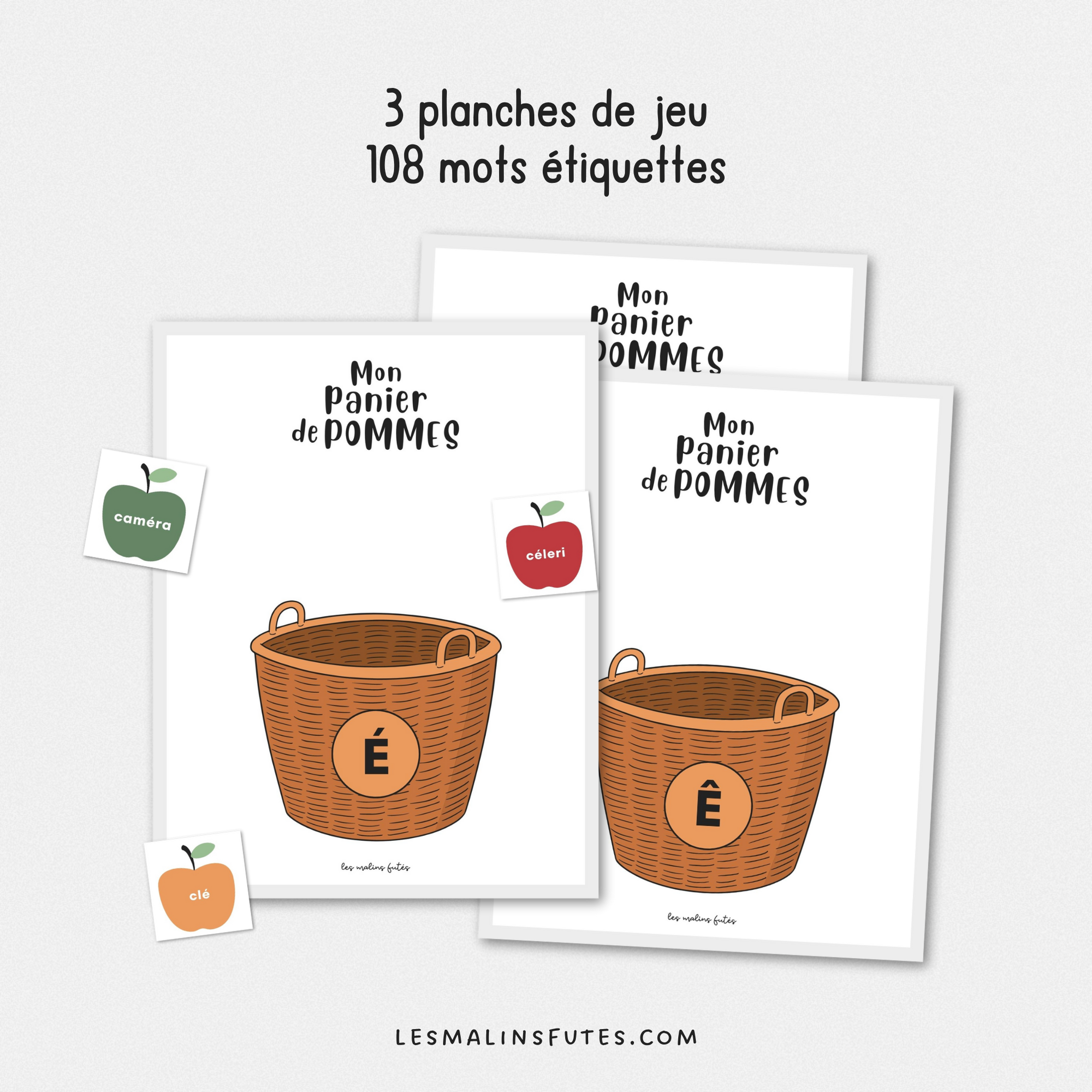 Automne - Mon panier de pommes - Les signes orthographiques é, è, ê - Les Malins Futés