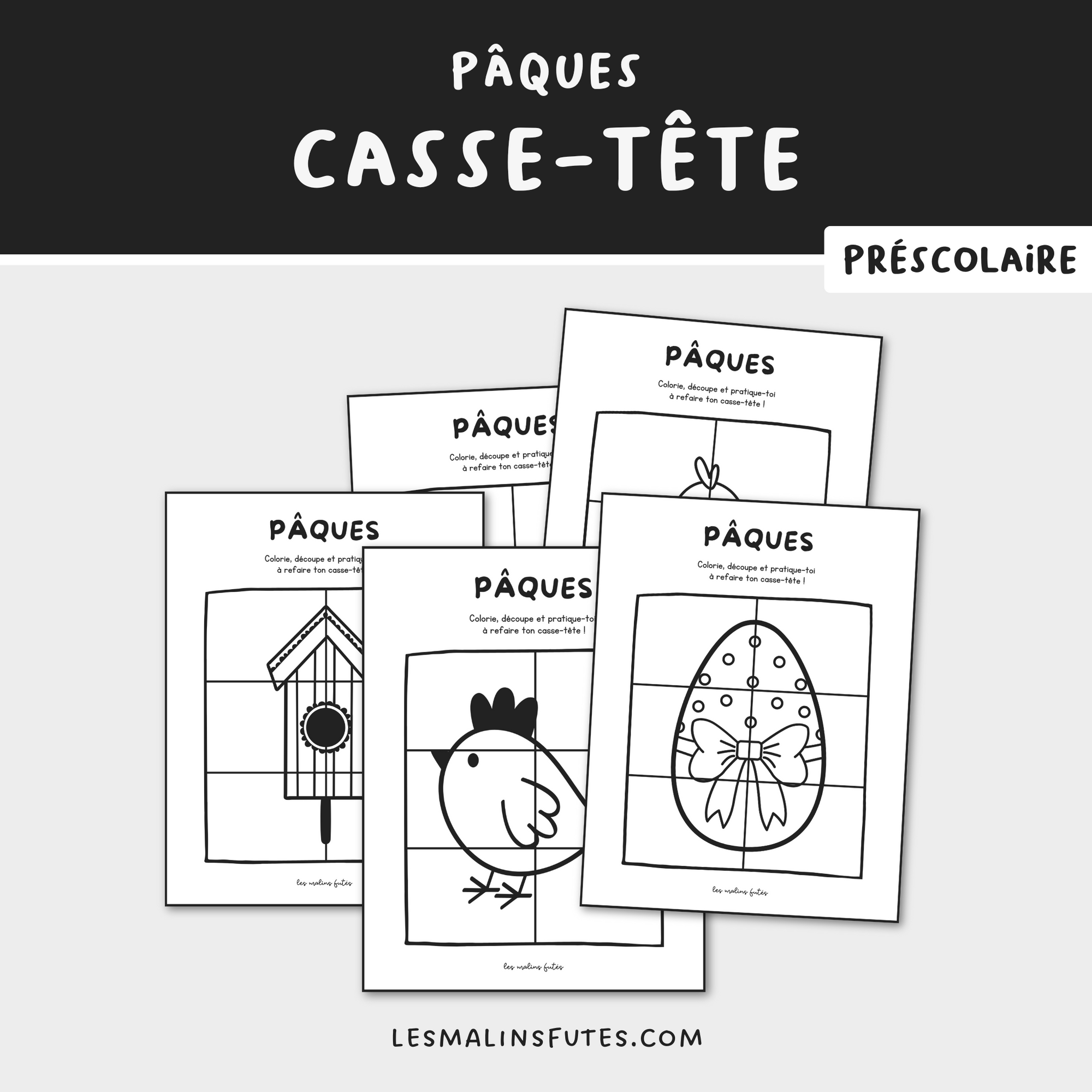 5 casse-tête pour Pâques pour le préscolaire. Les Malins Futés