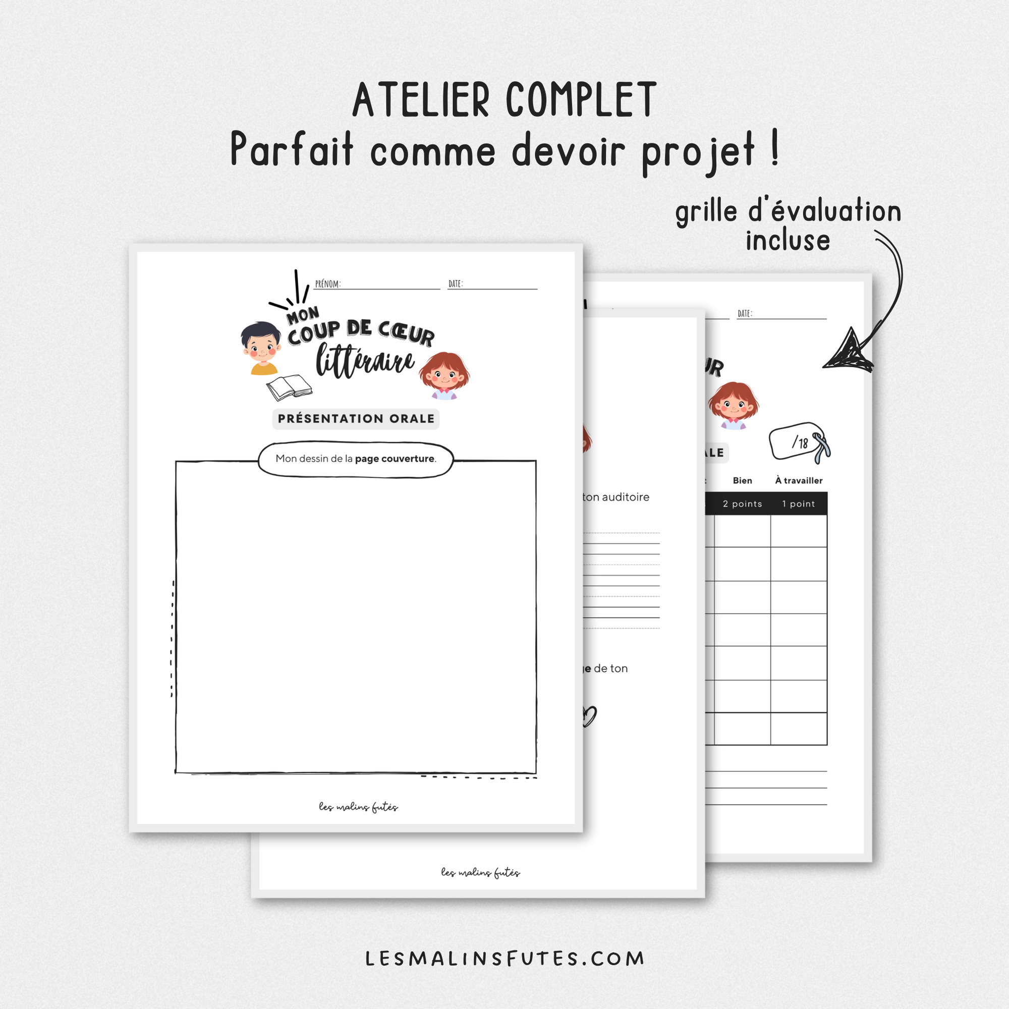 Présentation orale pour le 1er cycle - Mon coup de coeur littéraire. Les Malins Futés 