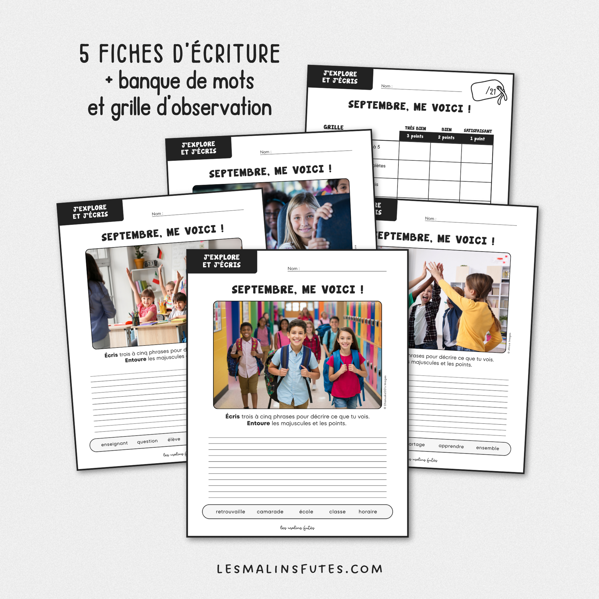 Écriture : Septembre, me voici ! 2e cycle. Les Malins Futés