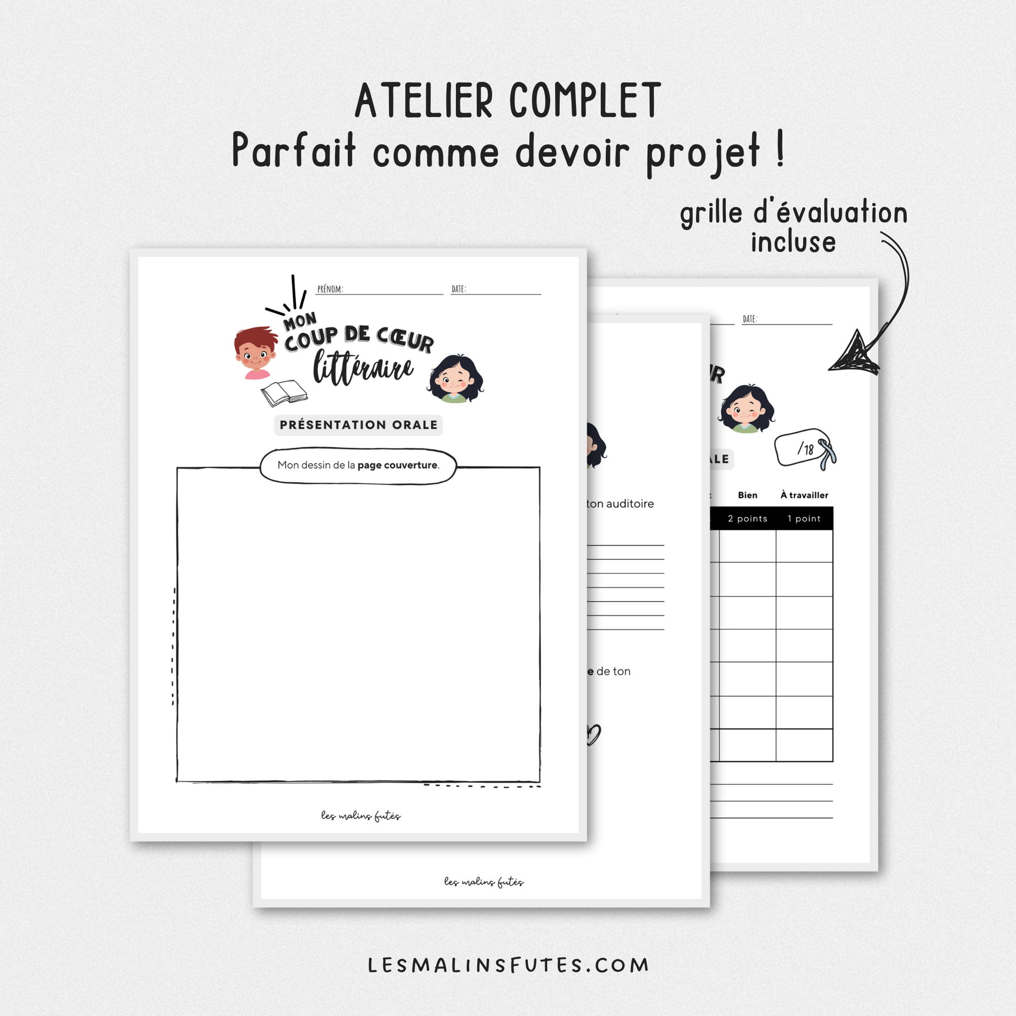 Présentation orale pour le 2e cycle - Mon coup de coeur littéraire. Les Malins Futés 