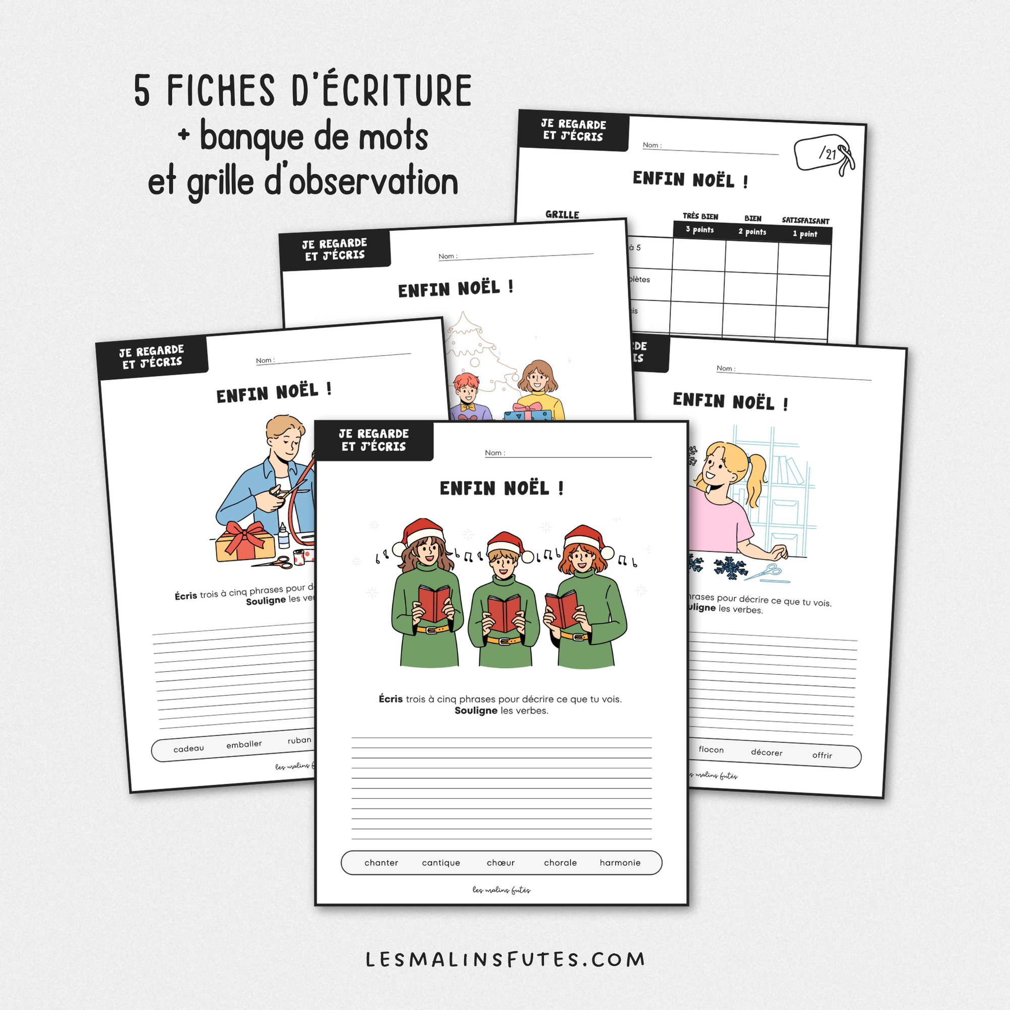 Écriture : Enfin Noël ! 2e cycle. Les Malins Futés