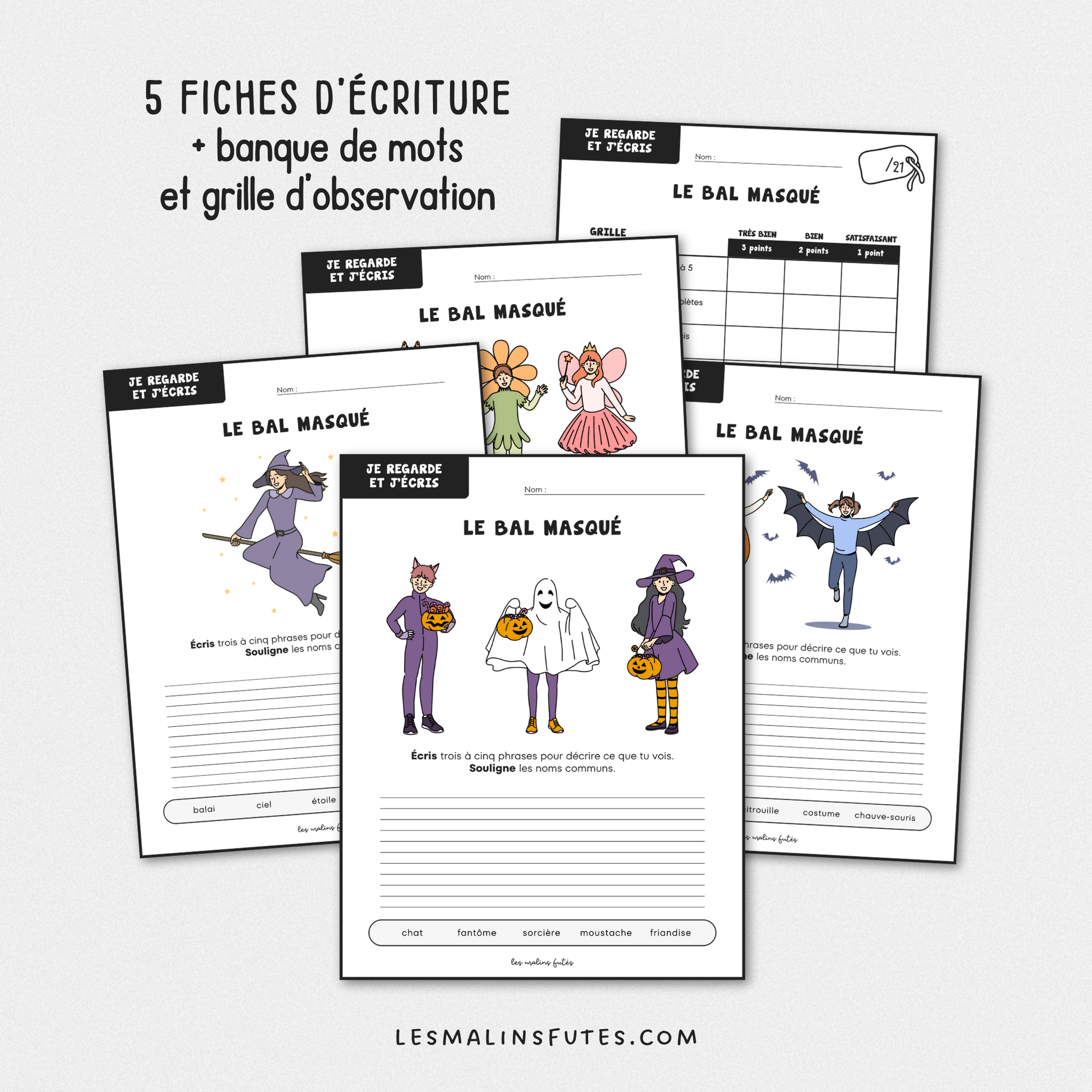 Écriture : Le bal masqué - 2e cycle. Les Malins Futés