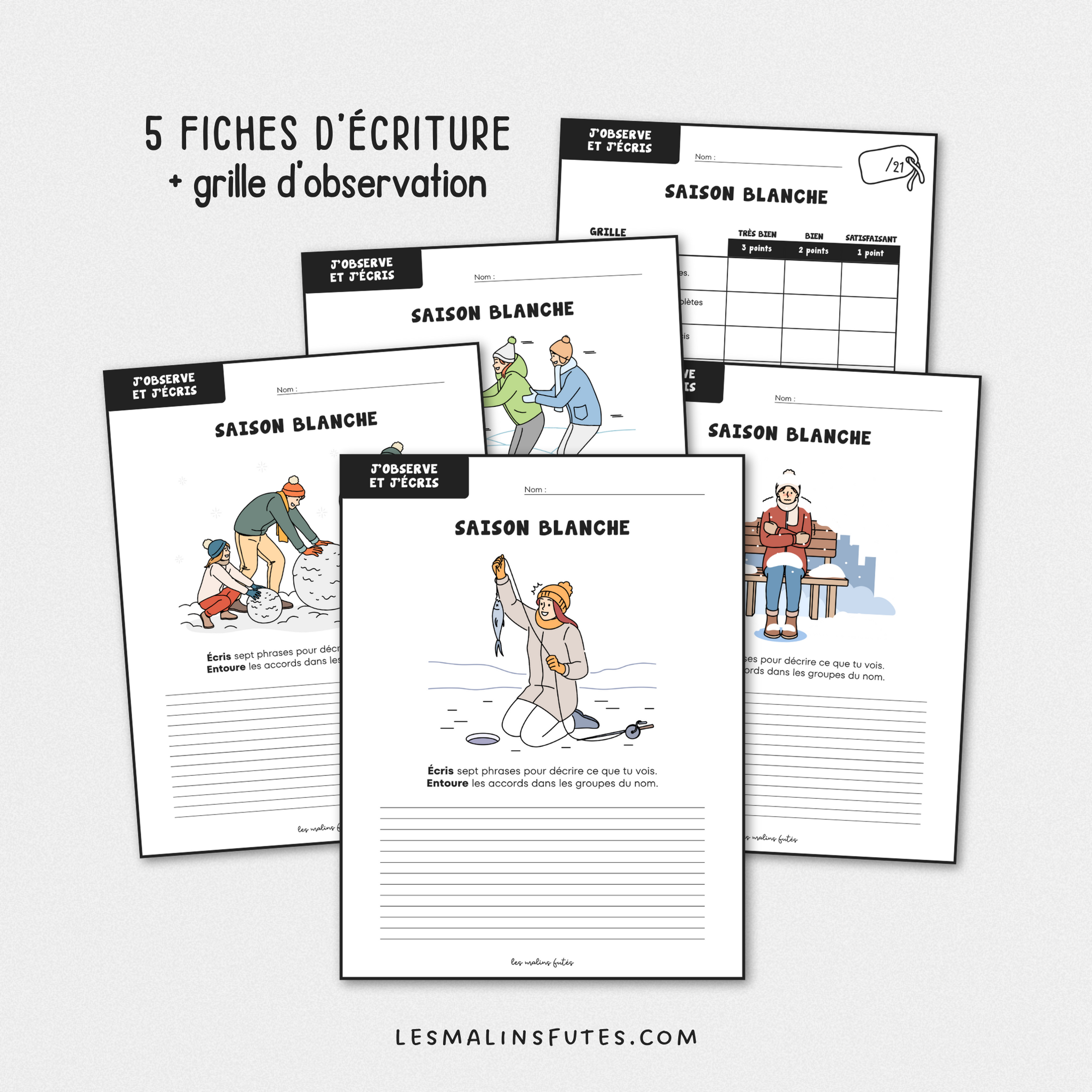 Écriture : Saison blanche - 3e cycle - Les Malins Futés