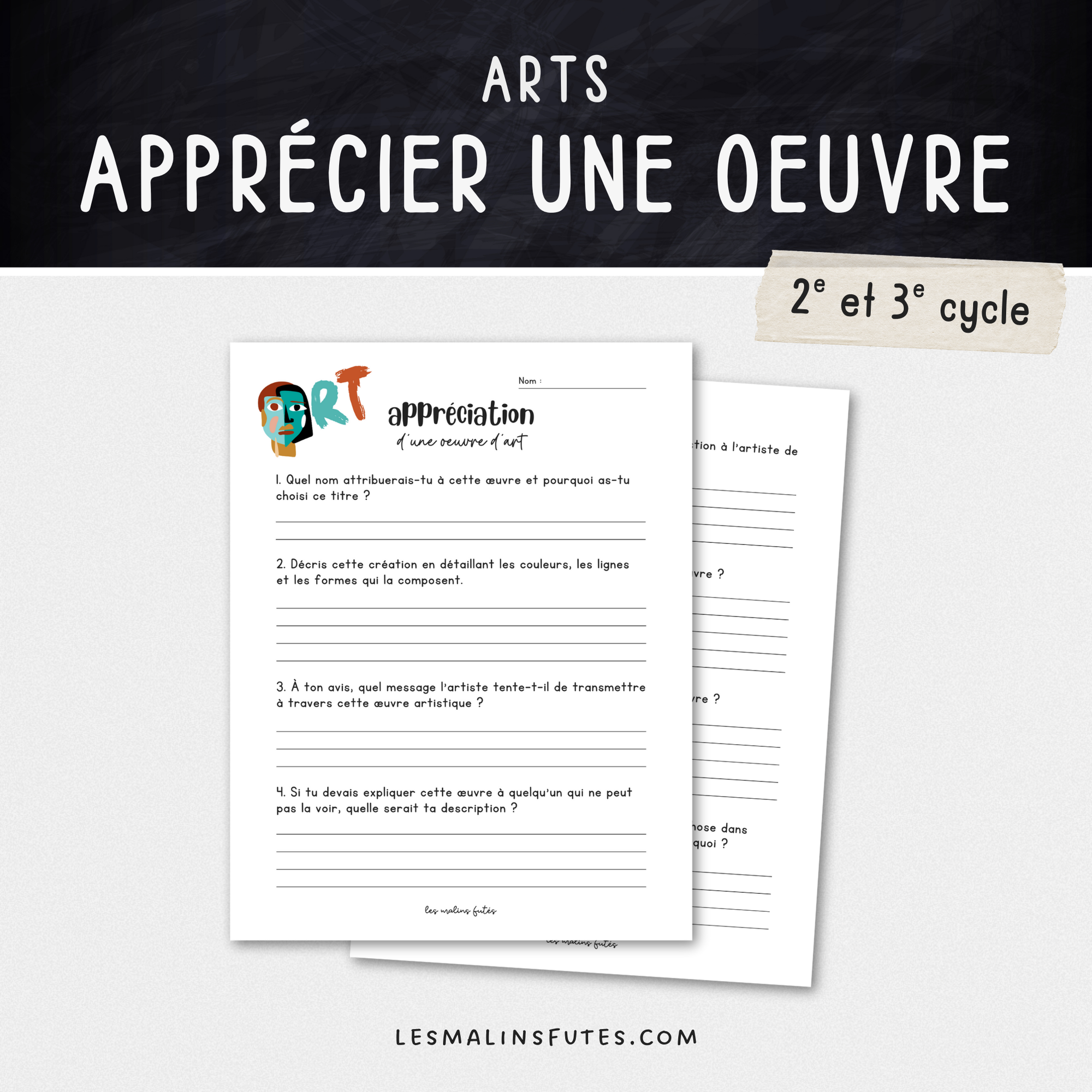 Apprécier une œuvre d'art. Les Malins Futés