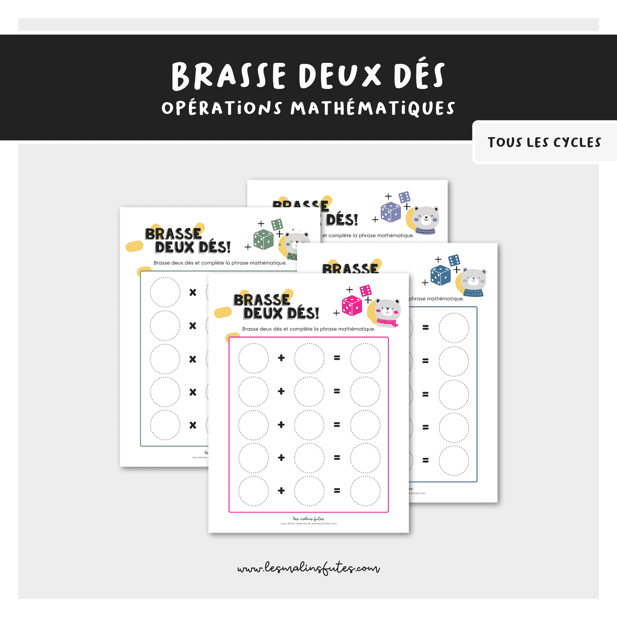 Brasse 2 dés - Mathématique - Les Malins Futés