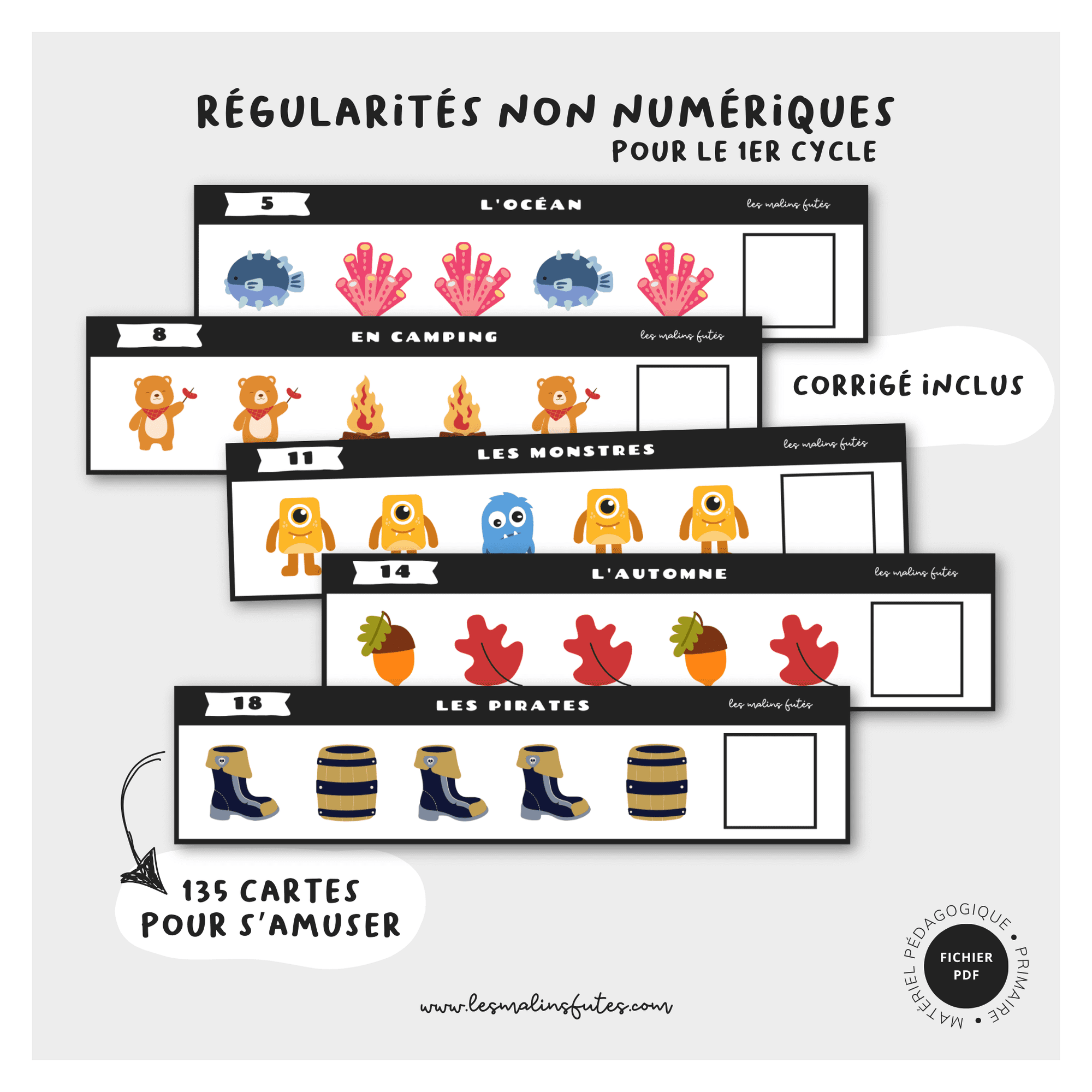 Ensemble/Bundle sur les suites non numériques. Les Malins Futés