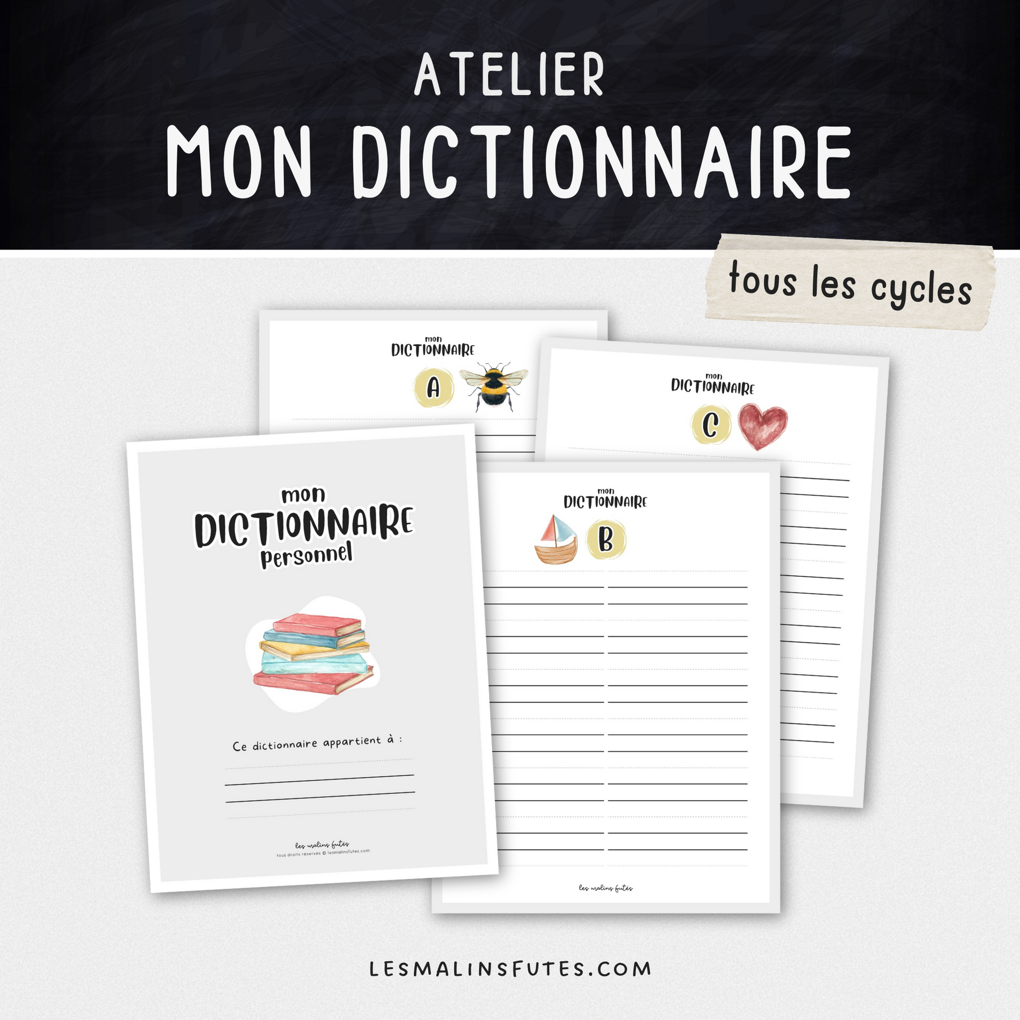 Mon dictionnaire personnel - primaire - Les Malins Futés