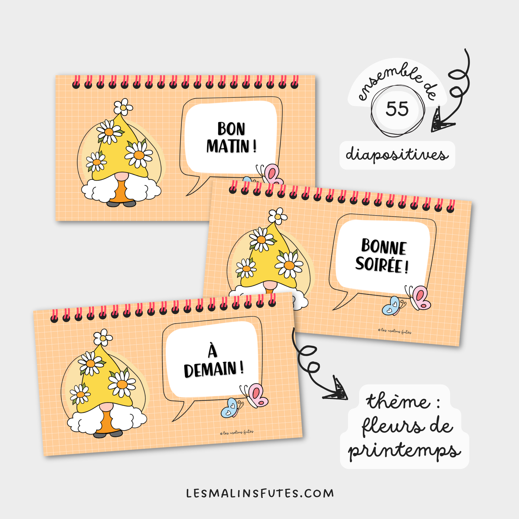 Pour tous les cycles, diaporamas modifiables pour mai et le printemps. Les Malins Futés