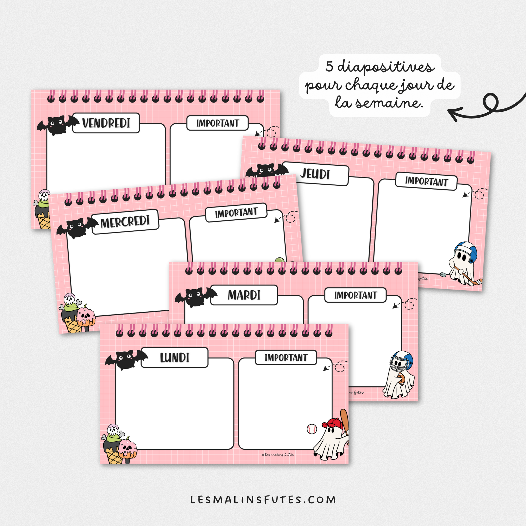 Diaporama modifiable pour tous les cycles l'occasion du mois d'octobre et de l'Halloween. Les Malins Futés