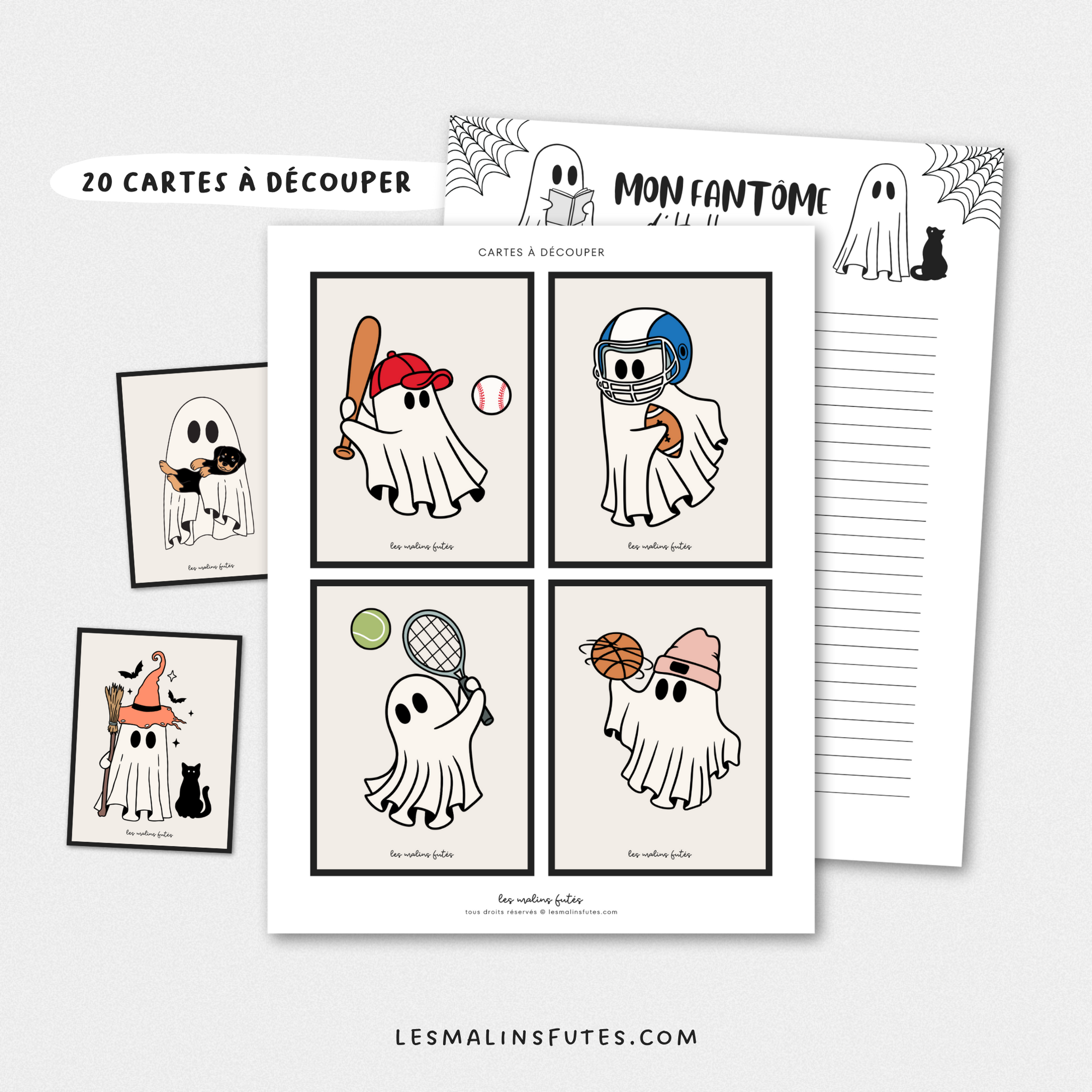 Mon fantôme d'Halloween, atelier de rédaction pour le 2e cycle. Les Malins Futés