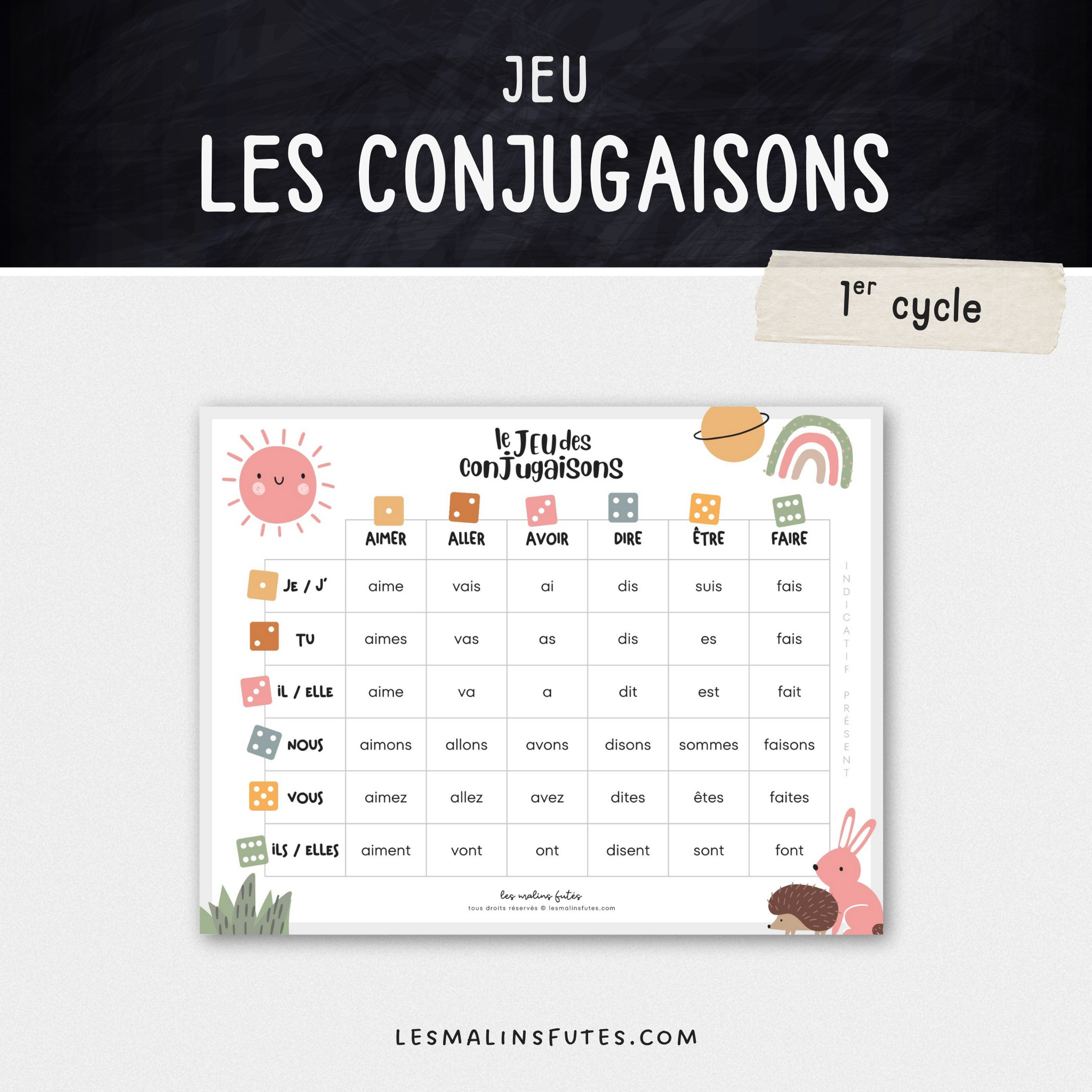Le jeu des conjugaisons - Les Malins Futés