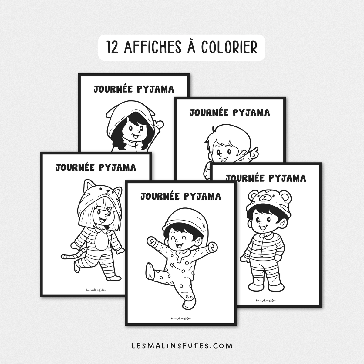 Générique Pyjama À Colorier Enfant Doodle Imprimé Assorti Parent Générique Pyjama À Colorier Enfant Doodle Imprimé Assorti Parent