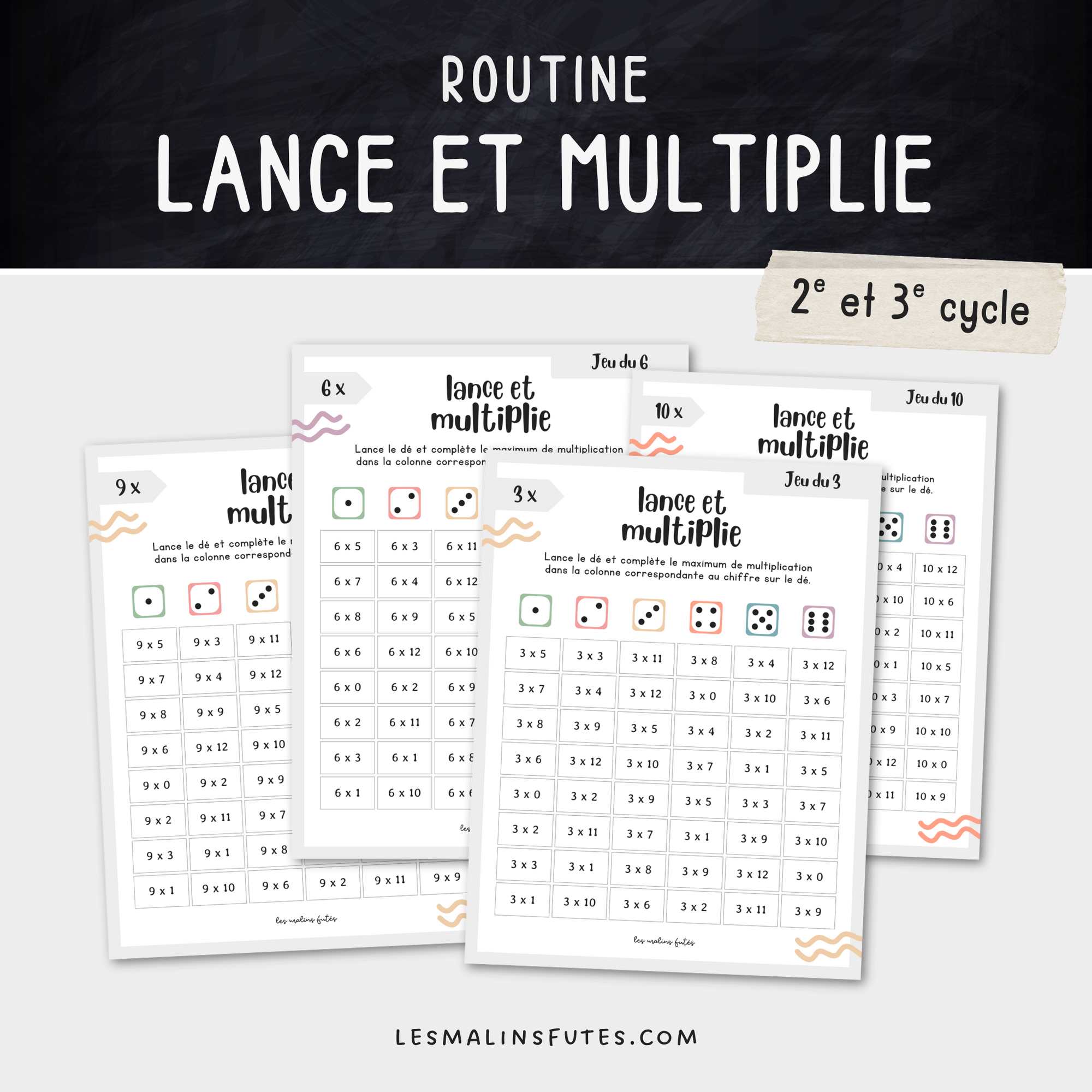 Lance et multiplie pour le 2e et le 3e cycle. Les Malins Futés