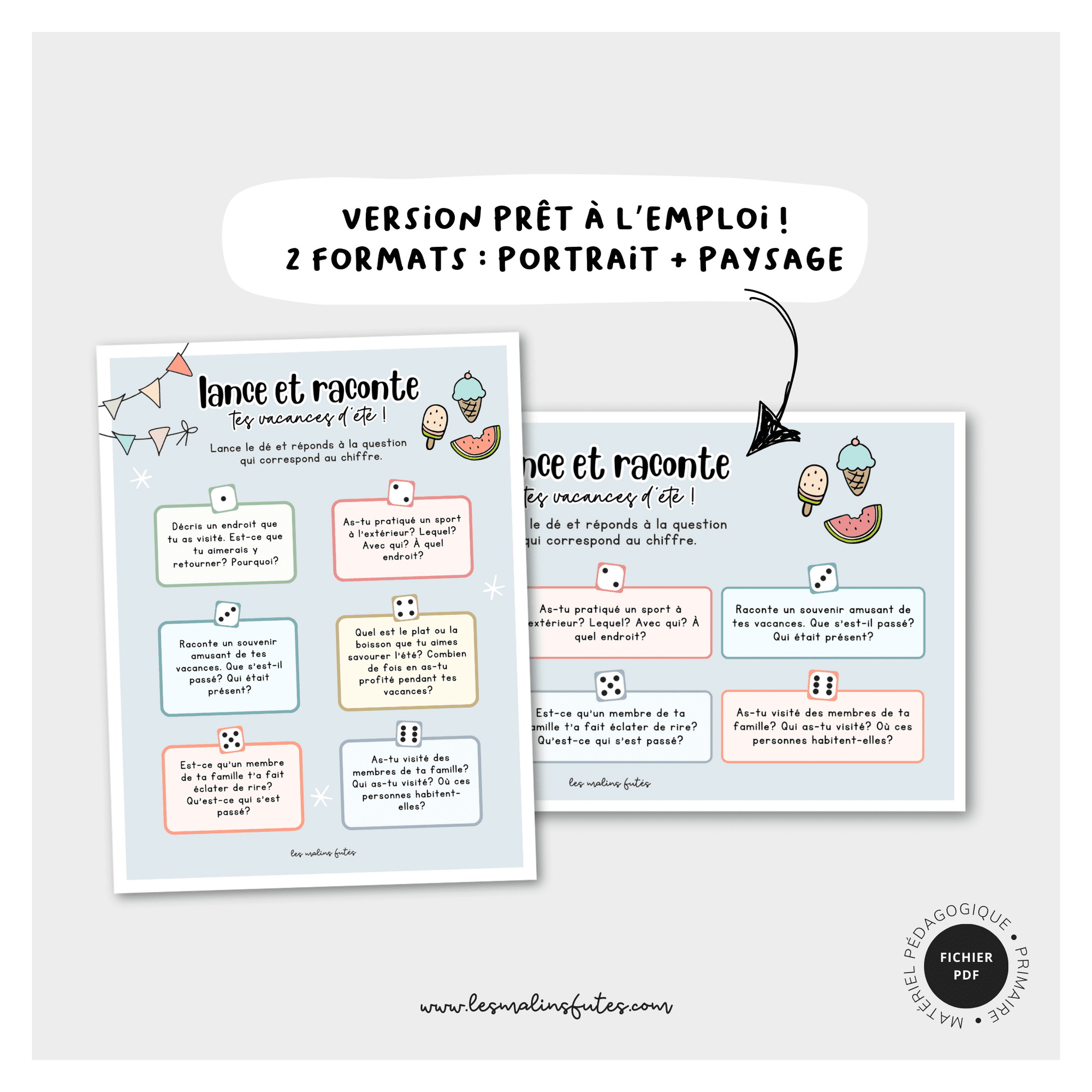 Lance et raconte tes vacances d&#39;été ! Les Malins Futés