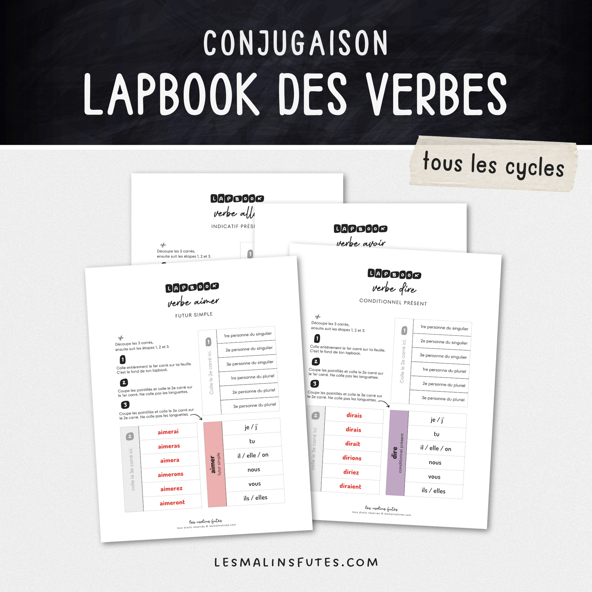 Lapbook des verbes - Les Malins Futés
