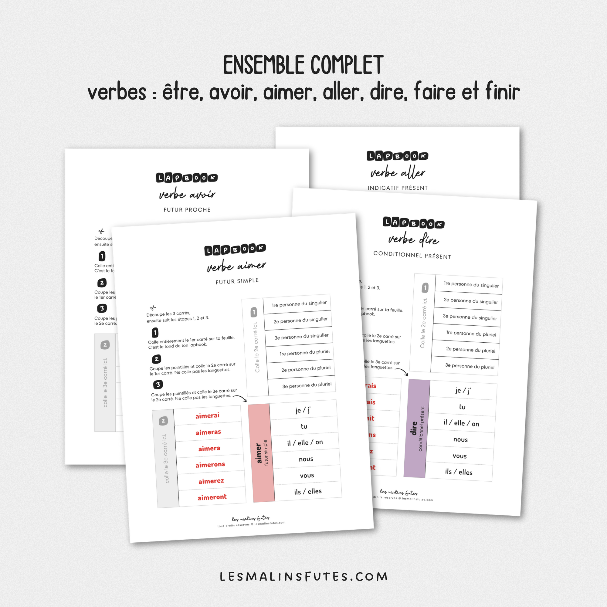 Lapbook des verbes - Les Malins Futés