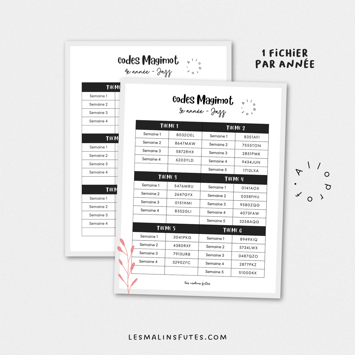 Codes Magimot : Cahier Jazz - 2e cycle – Les Malins Futés
