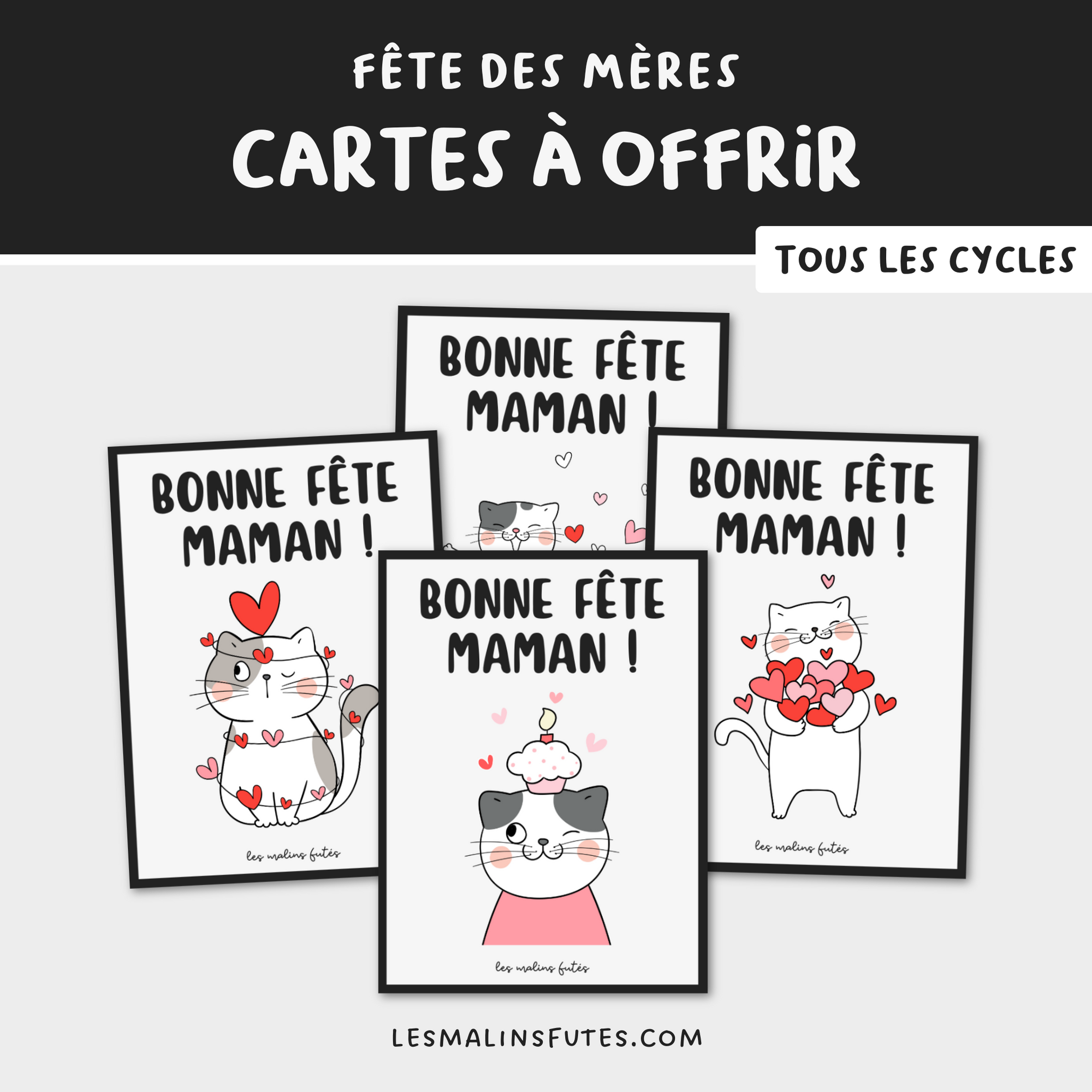 Cartes à offrir pour la fête des Mères. Les Malins Futés