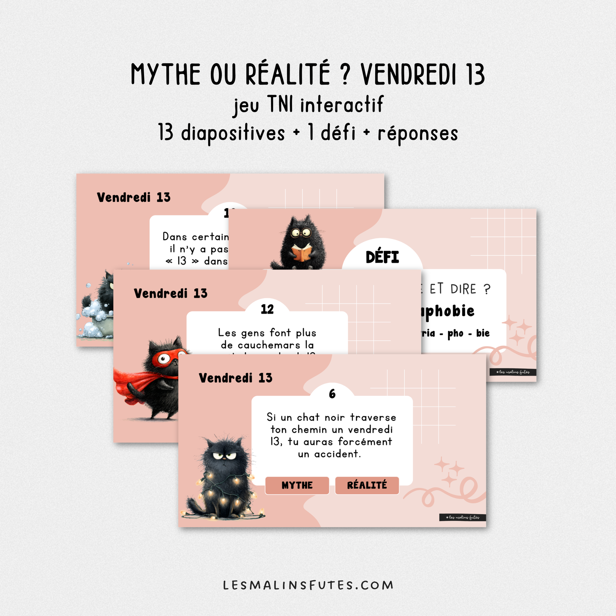 Illustration de diapositives pour question sur tableau interactif avec éléments graphiques.