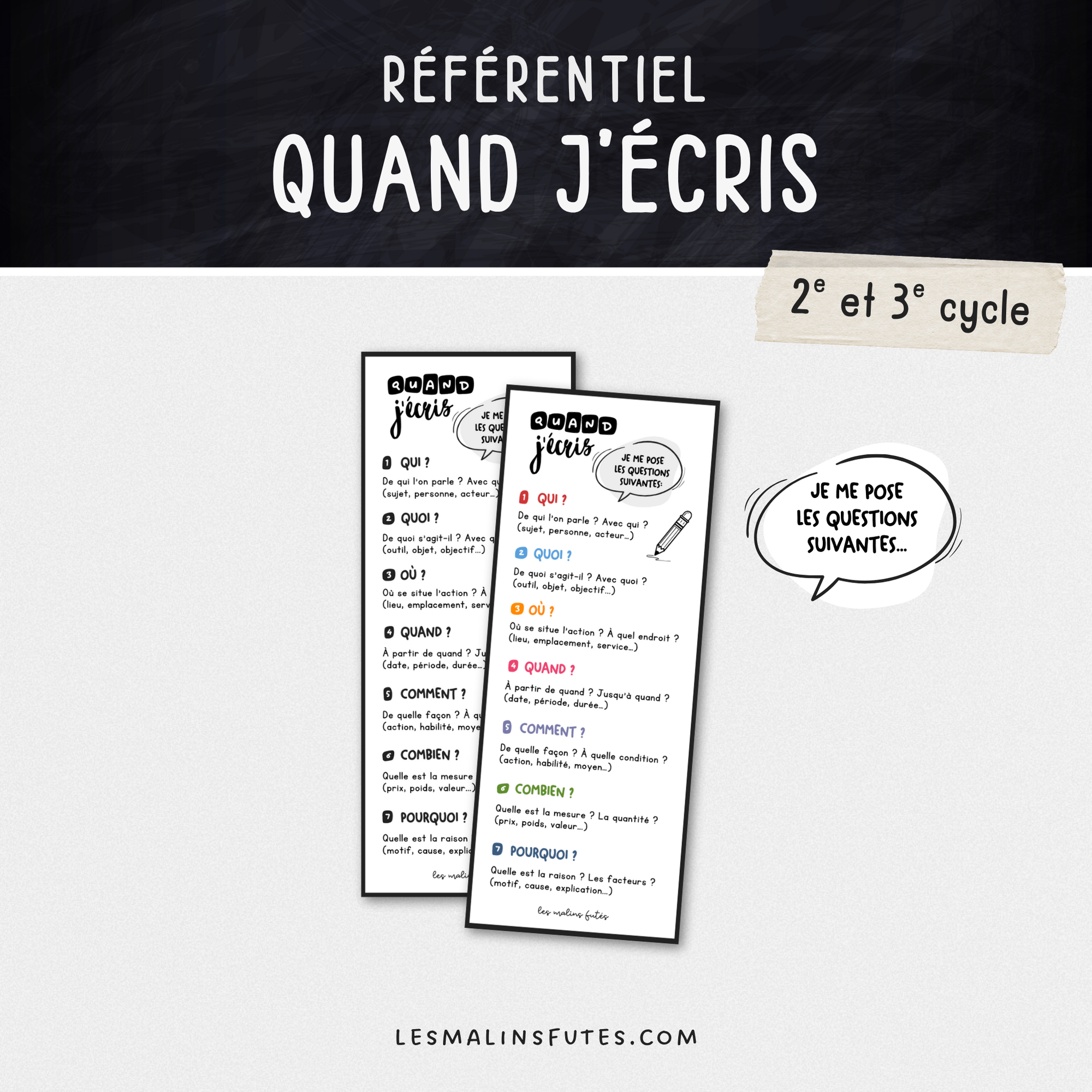 Signet - Quand j'écris je mo pose des questions... Les Malins Futés