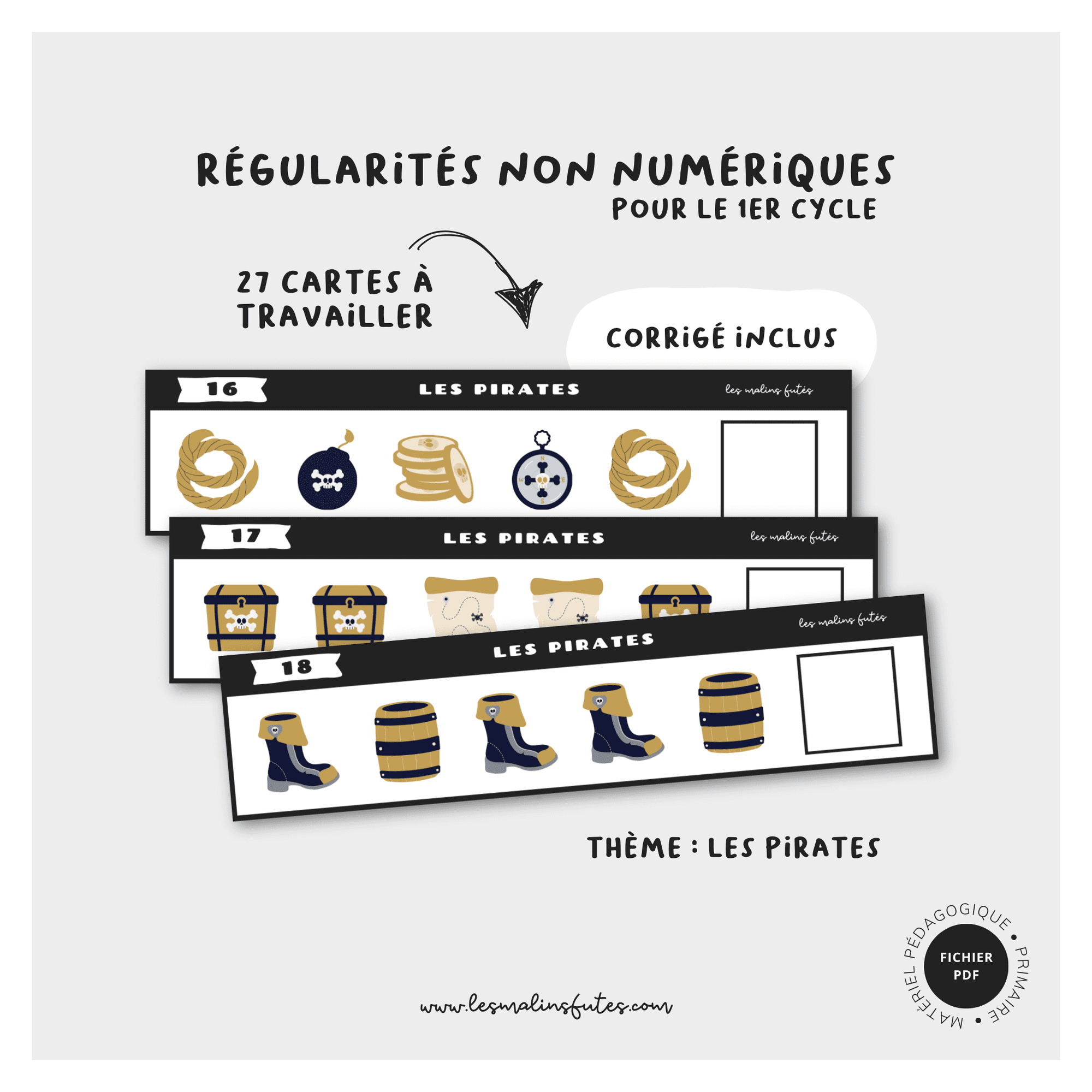 Les suites non numériques - Les pirates. Les Malins Futés