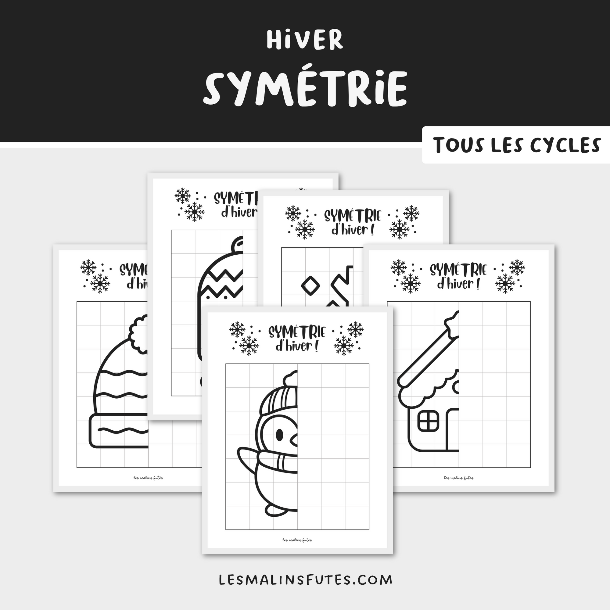 Symétrie d'hiver - géométrie. Les Malins Futés